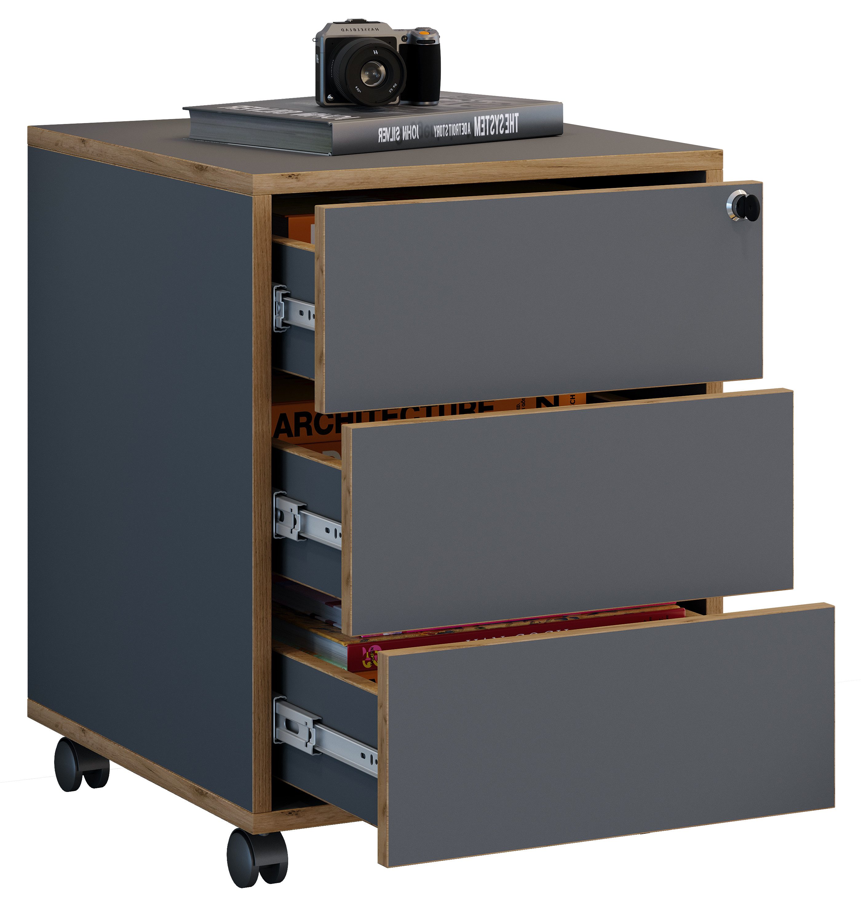 VCM Rollcontainer Holz Rollcontainer Bürocontainer Salia günstig online kaufen