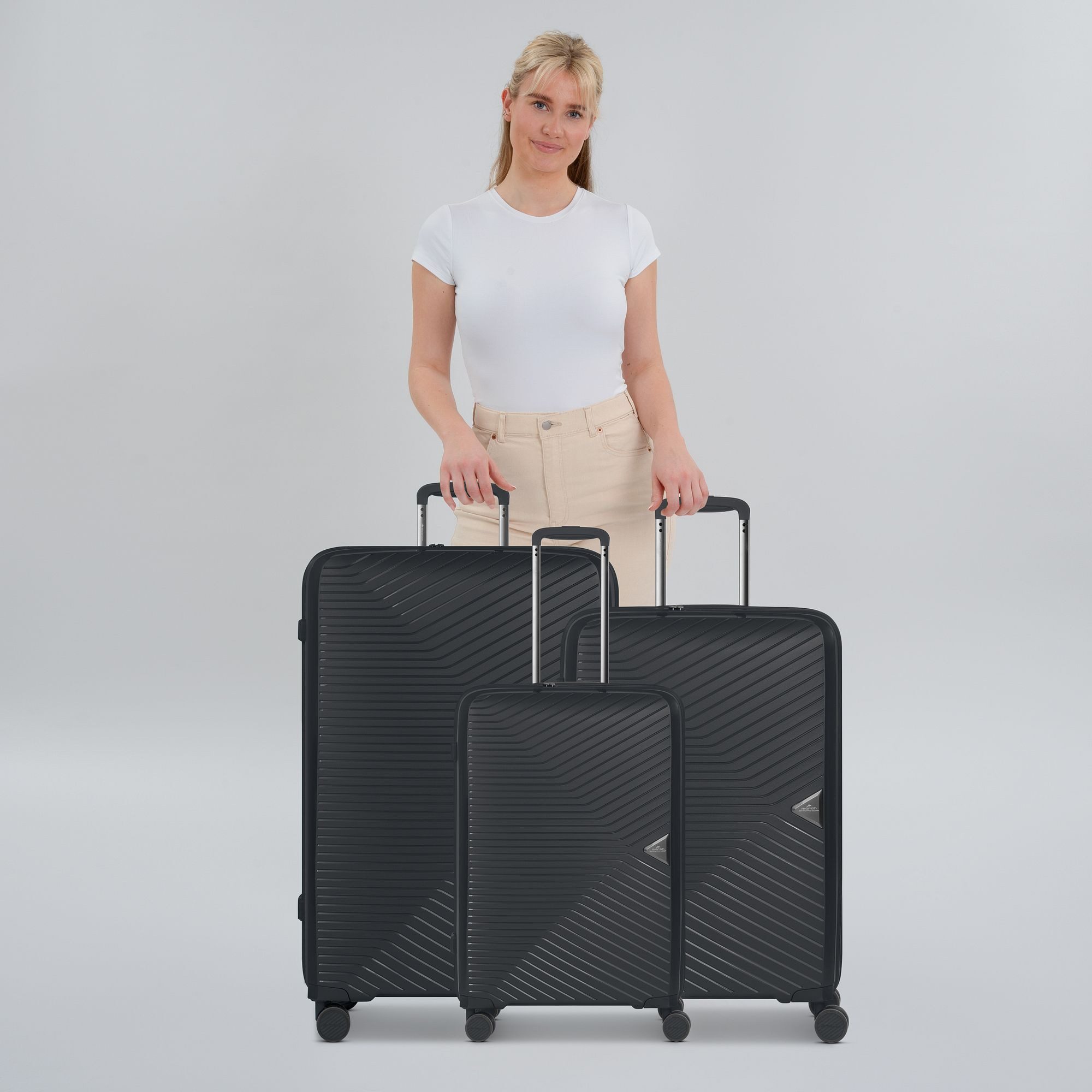 March15 Trading Trolleyset Gotthard Edition, 4 Rollen, (3-teilig, 3 tlg), Polypropylen
