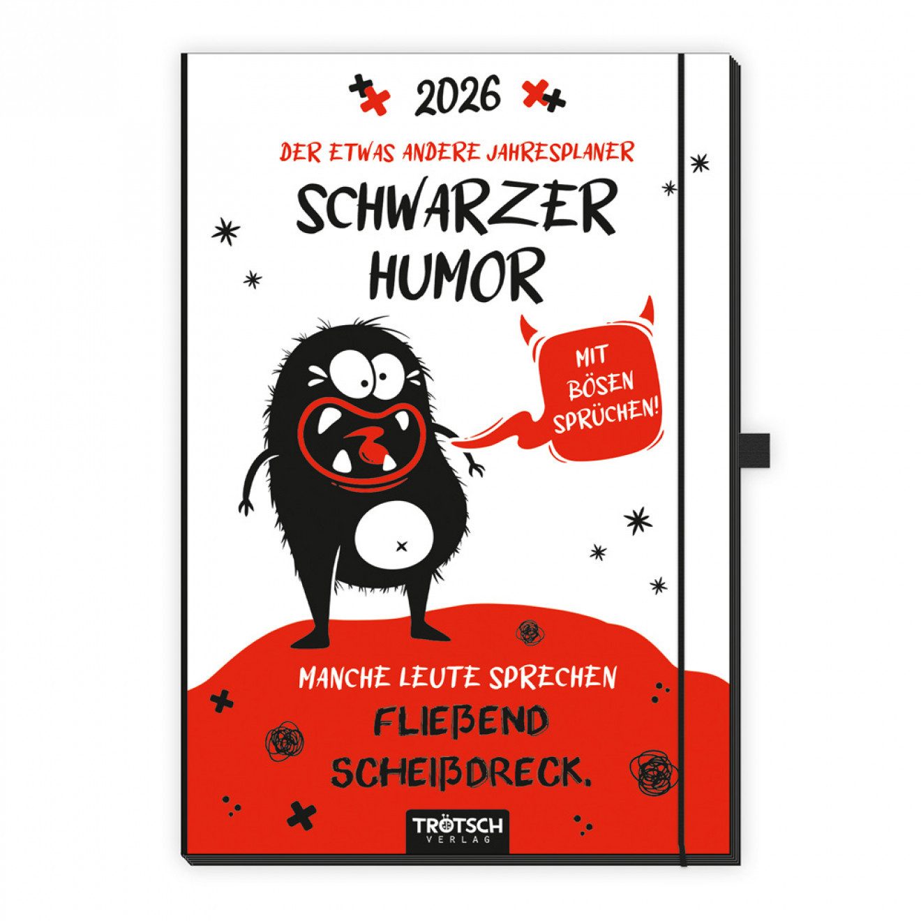 Trötsch Verlag Buchkalender Trötsch Buchkalender Schwarzer Humor 2026, Taschenkalender
