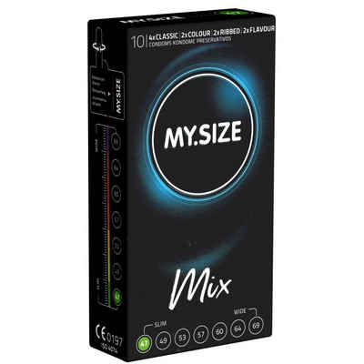MY.SIZE Kondome Classic 47 MIX Packung mit, 10 St., im gemischten Sortiment, Kondome für besten Tragekomfort und Sicherheit