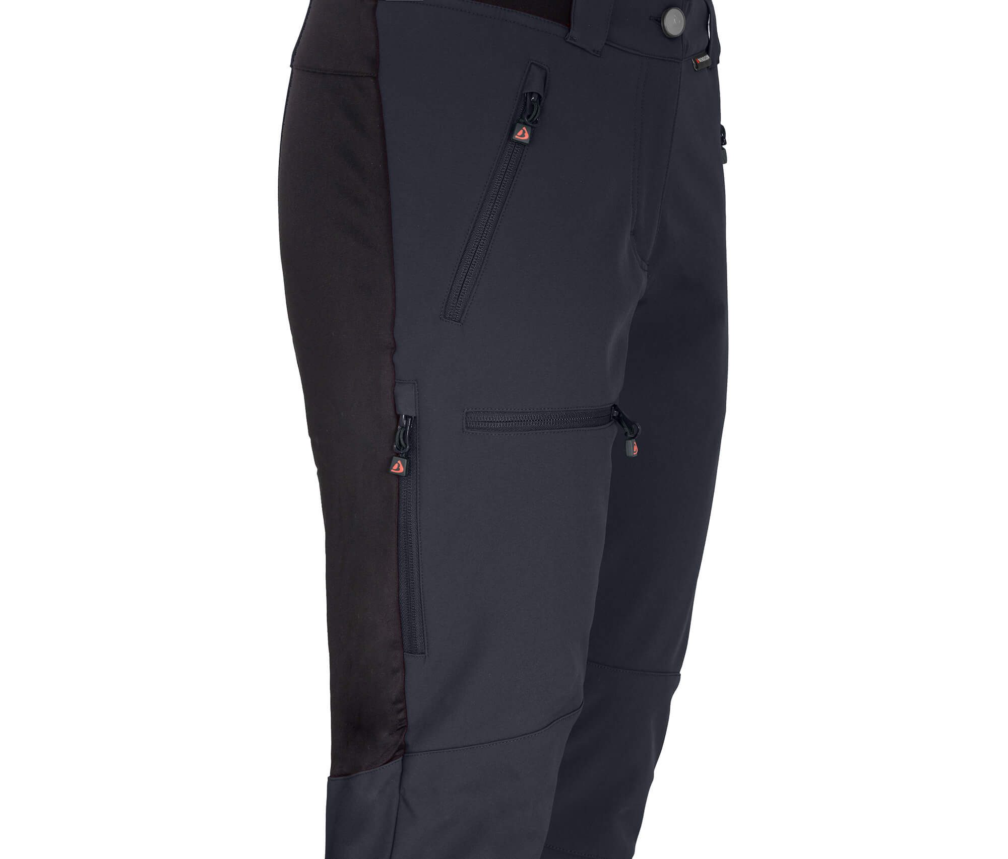Bergson Outdoorhose BRYNE Damen Winter Softshellhose, mit warmem Innenfleece und voll elastischem Gesäßeinsatz, Normalgrößen, Nacht blau
