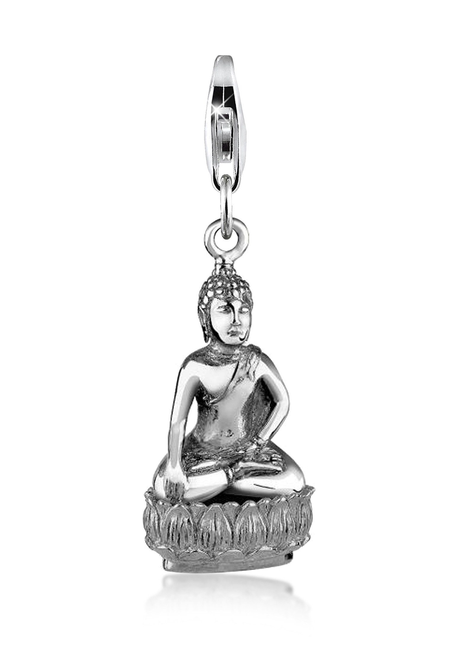 Nenalina Charm-Einhänger Buddha Karma Talisman Trend Symbol 925 Silber