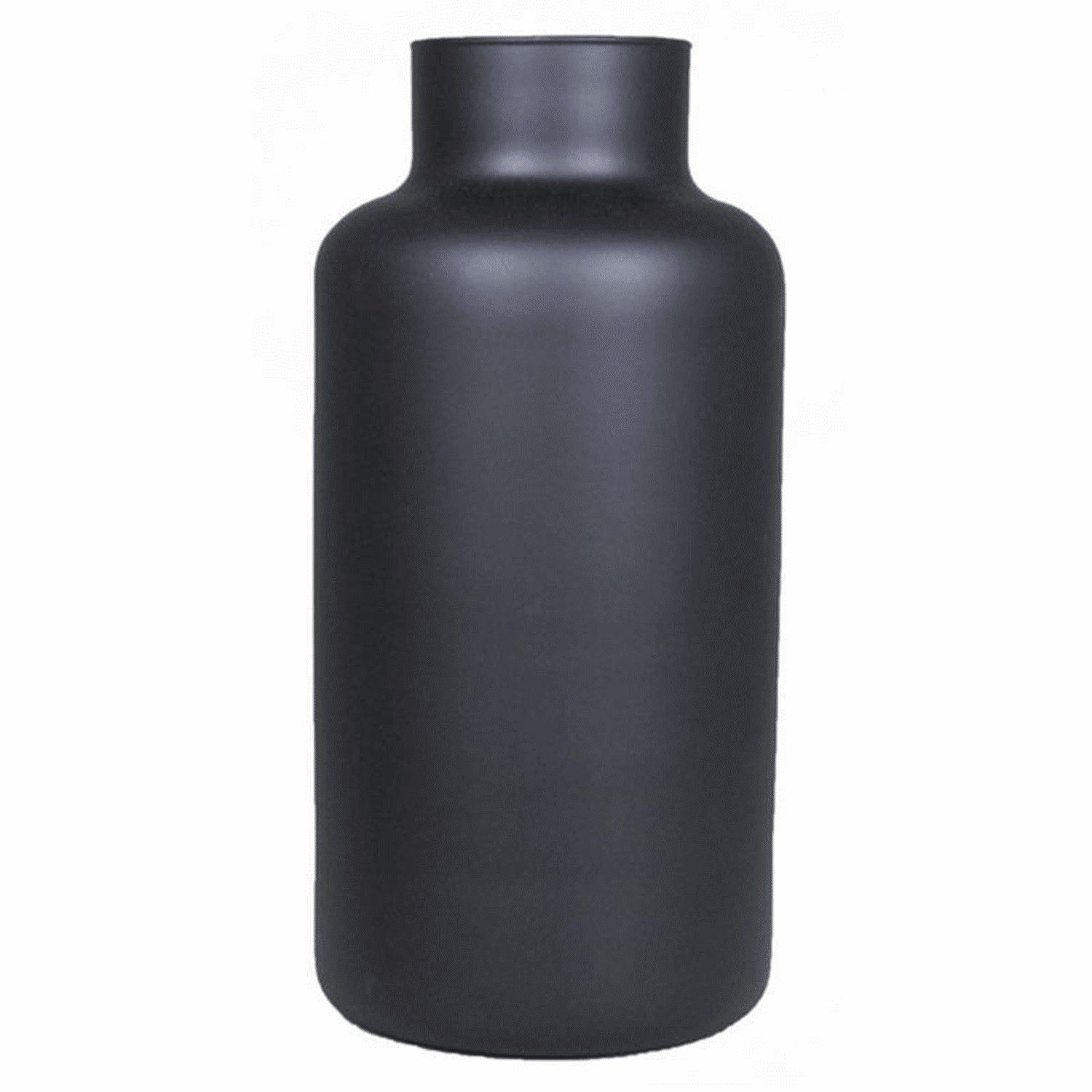 INNA-Glas Tischvase Blumenvase Siara aus Glas, schwarz-matt, 30 cm, Ø 15 cm