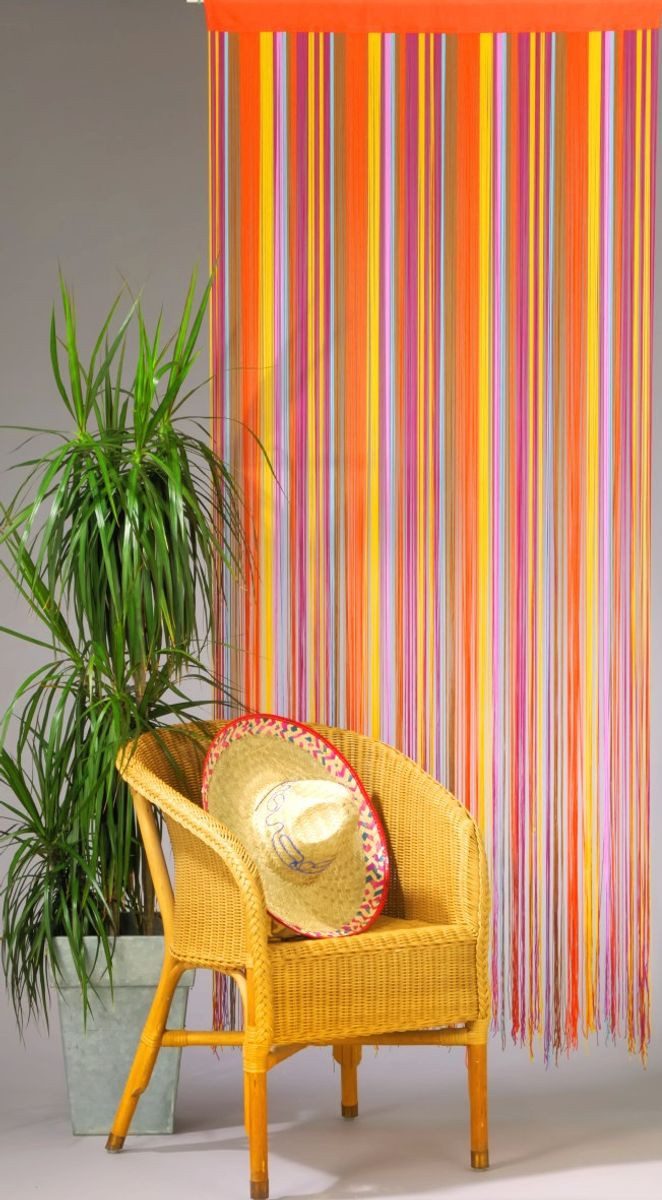 CONACORD Insektenschutz-Vorhang Decona Türvorhang Finca Streifenvorhang bunt, 90 x 200 cm, Polyester - hohe Fadenanzahl