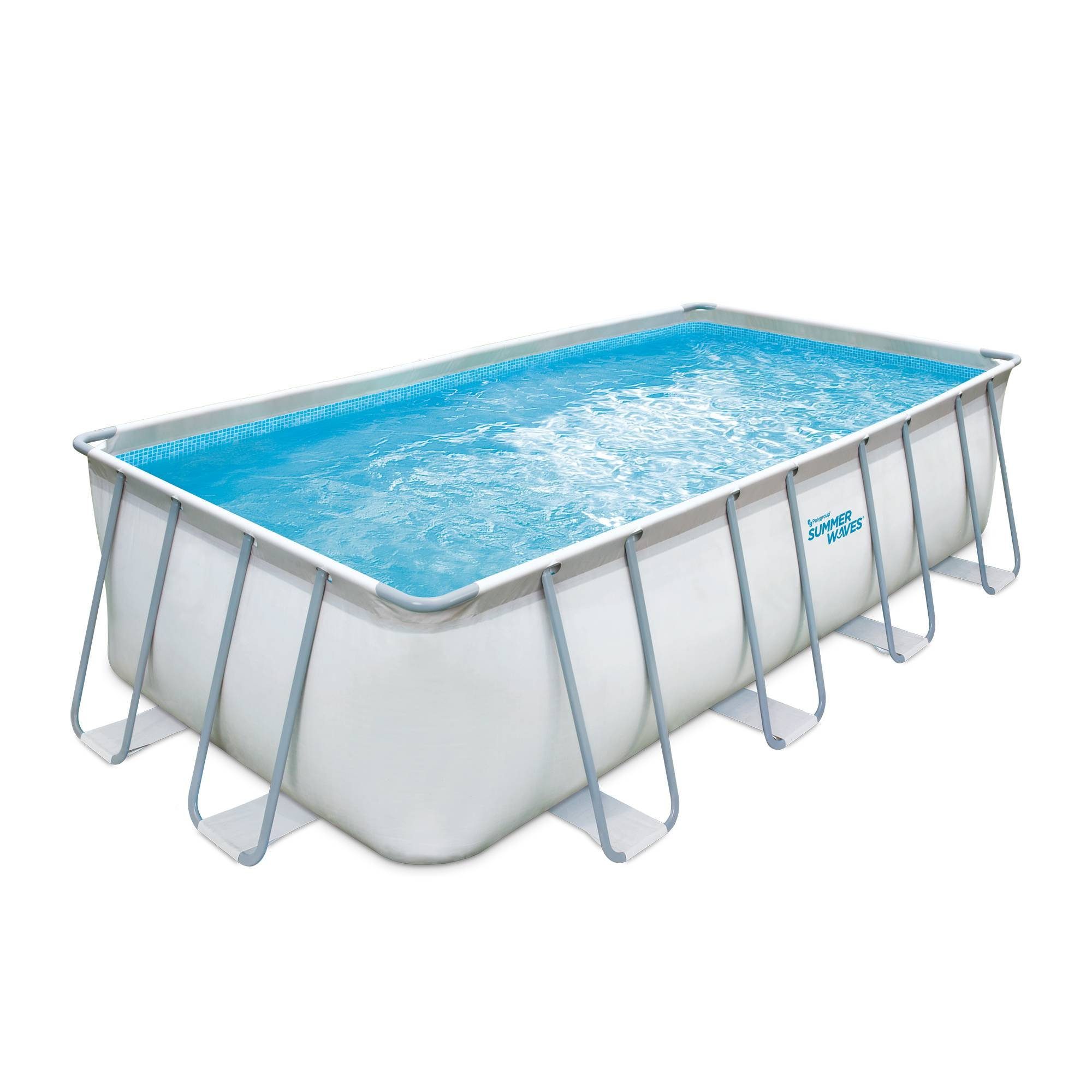 Thumbnail - PolyGroup Framepool Polygroup Summer Waves Elite Rechteck Frame Pool S (Beckenset), Sicherheitsleiter
