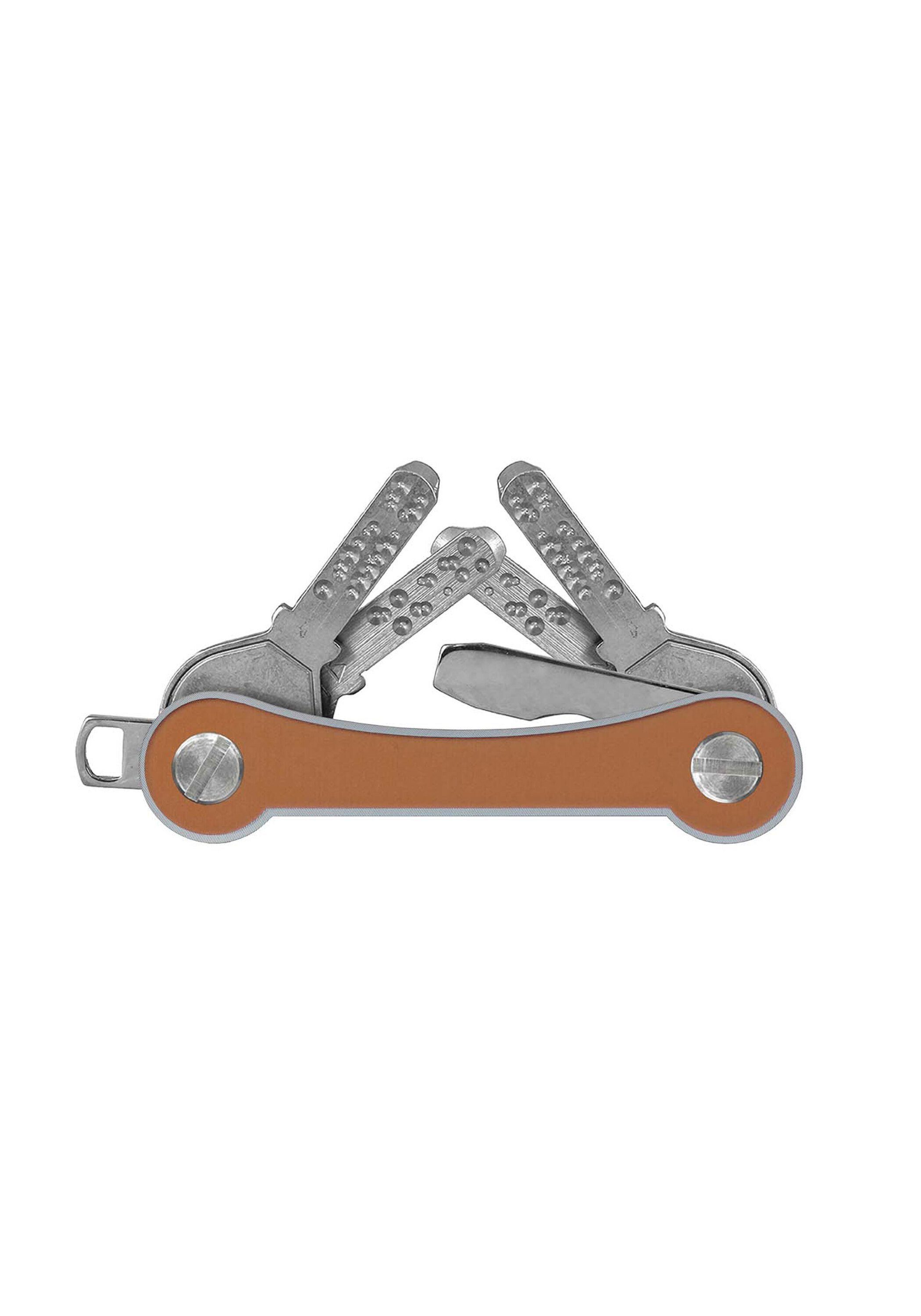 Schlüsselanhänger SWISS keycabins frame, Made Aluminium goldfarben