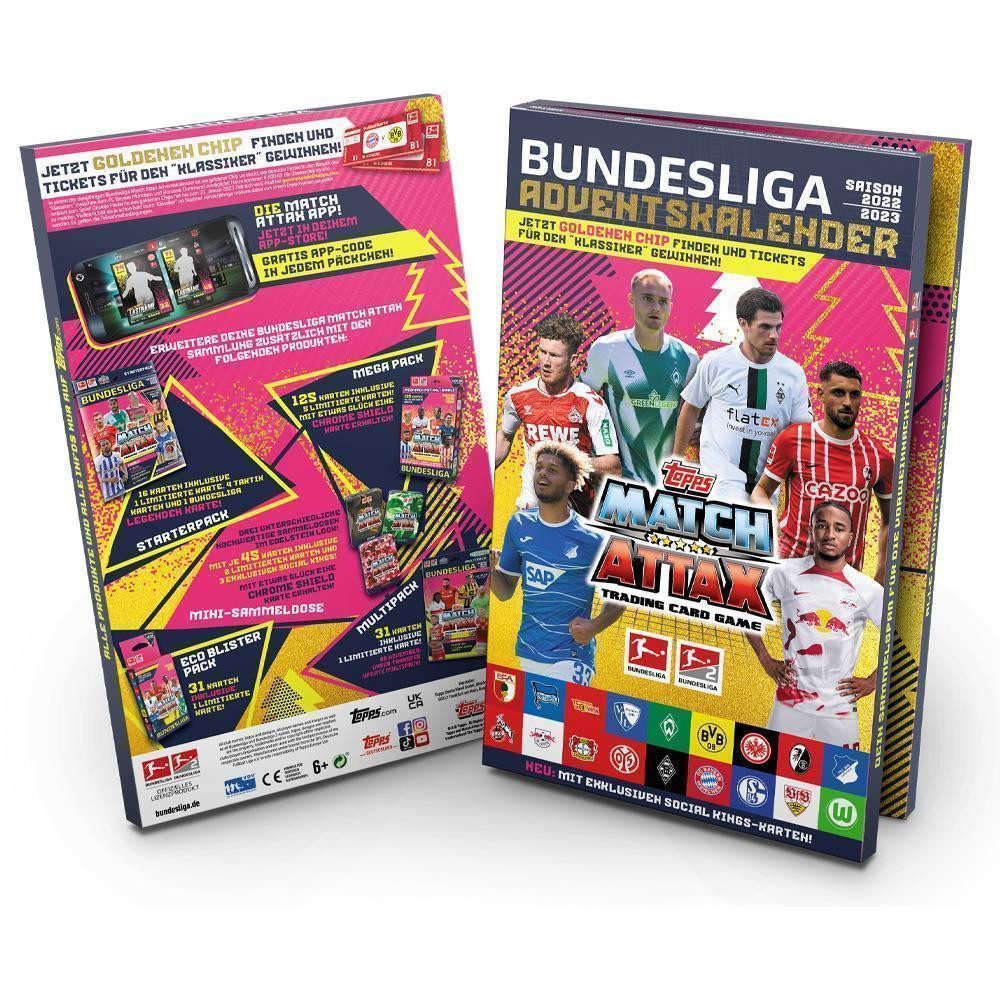 Topps Sammelkarte Topps Match Attax Bundesliga 2022/23 - Adventskalender