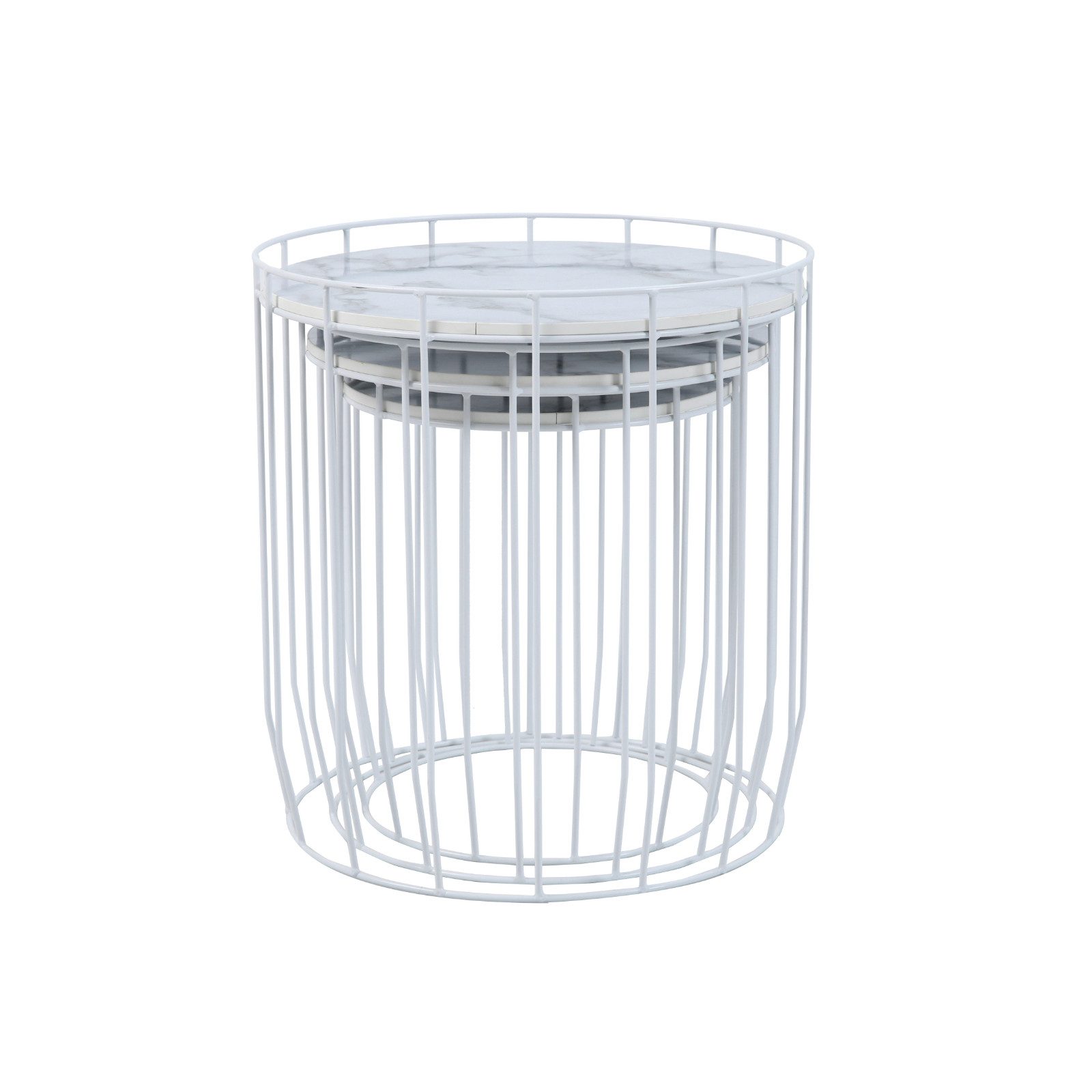 SVITA Beistelltisch PASI (3er-Set), Satztische Kaffeetische Metallbeine Mar günstig online kaufen