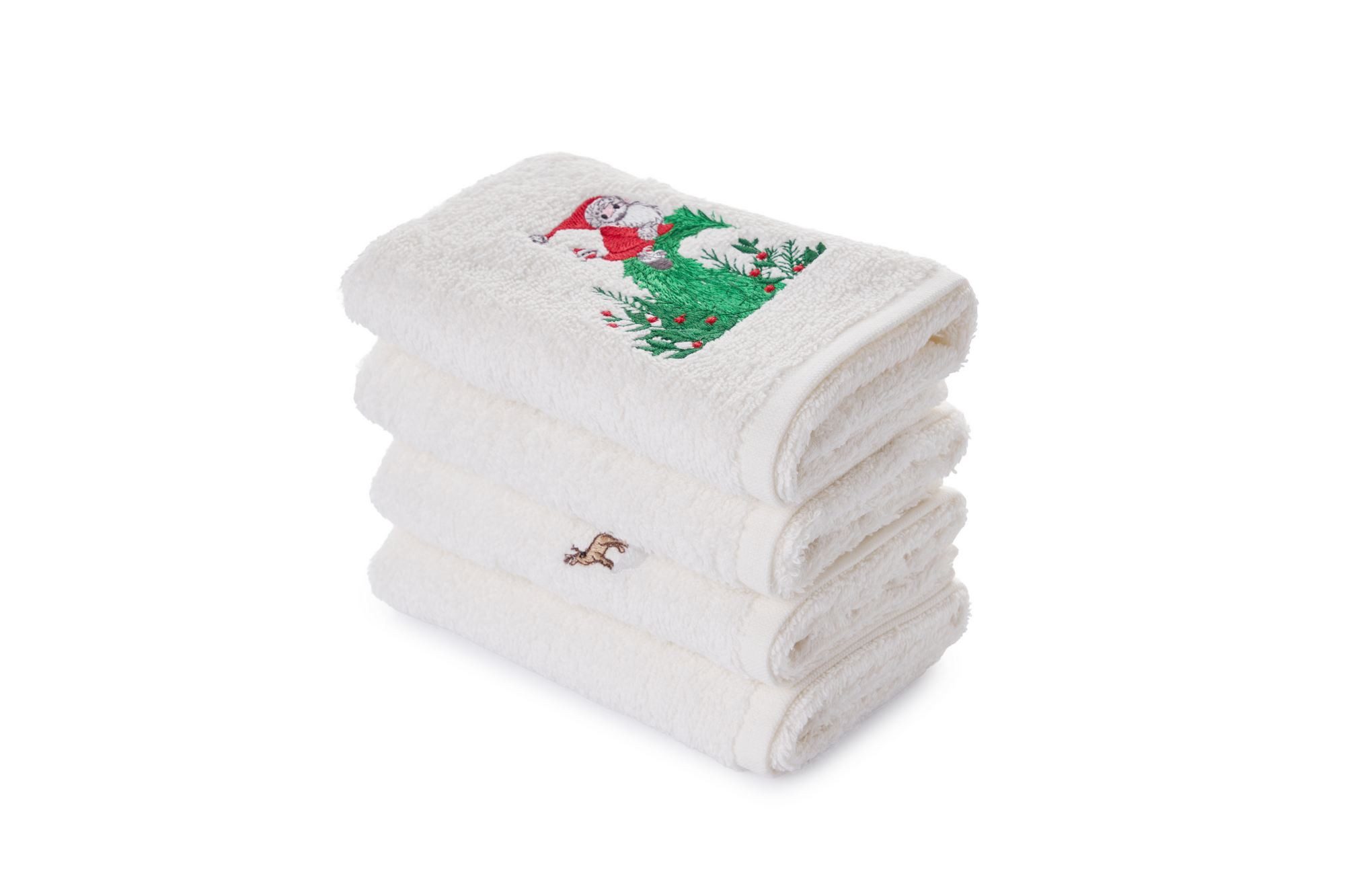 L’essentiel Maison Полотенца >Santa< mit eleganter Bordüre, Baumwolle (Set, 4-St), Weich & Saugstark, Frottee Полотенца für Bad & Gäste-WC