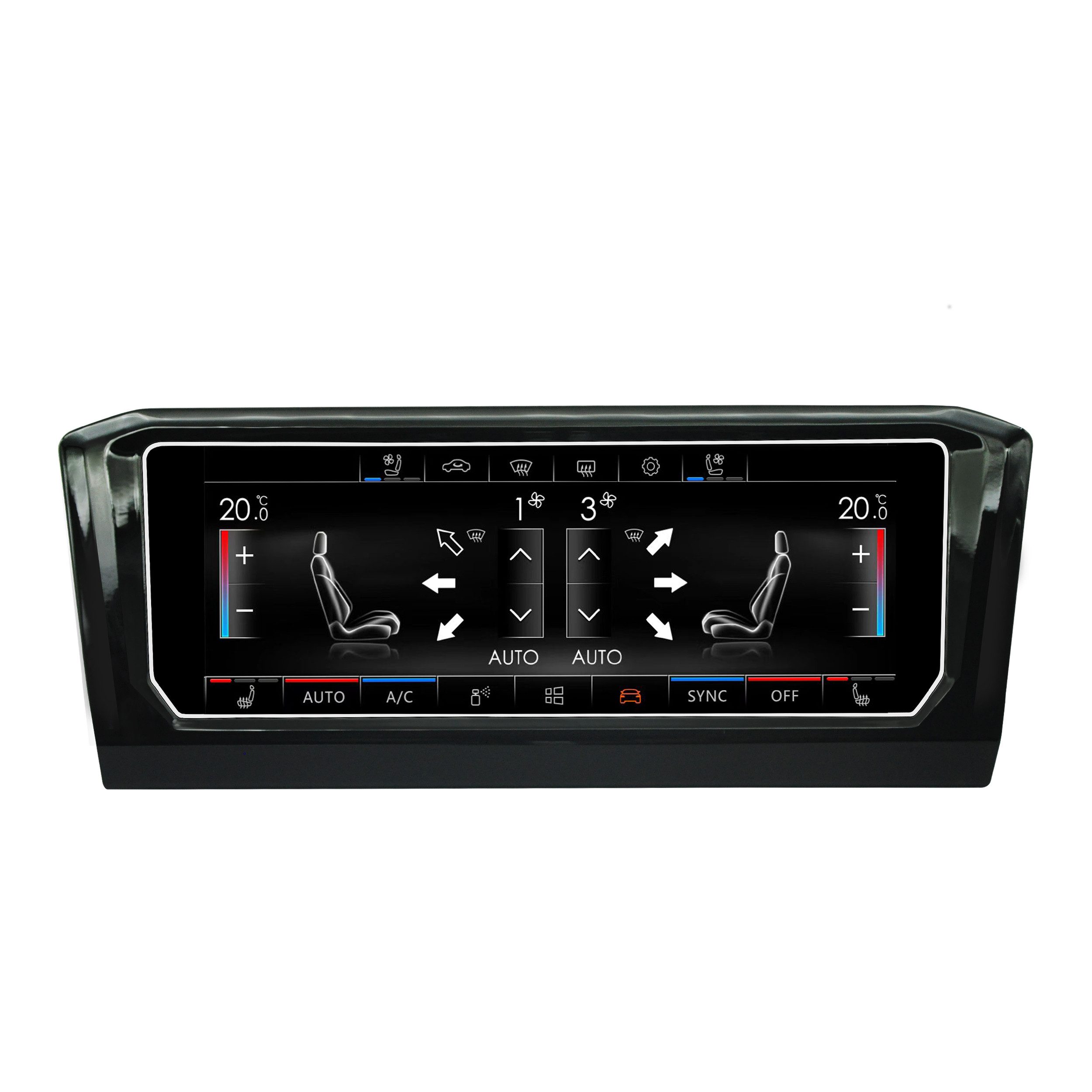 TAFFIO Tachometer Für VW Tiguan II AD1 6.9" Touch Digital Klimabedienteil Kontrollpanel