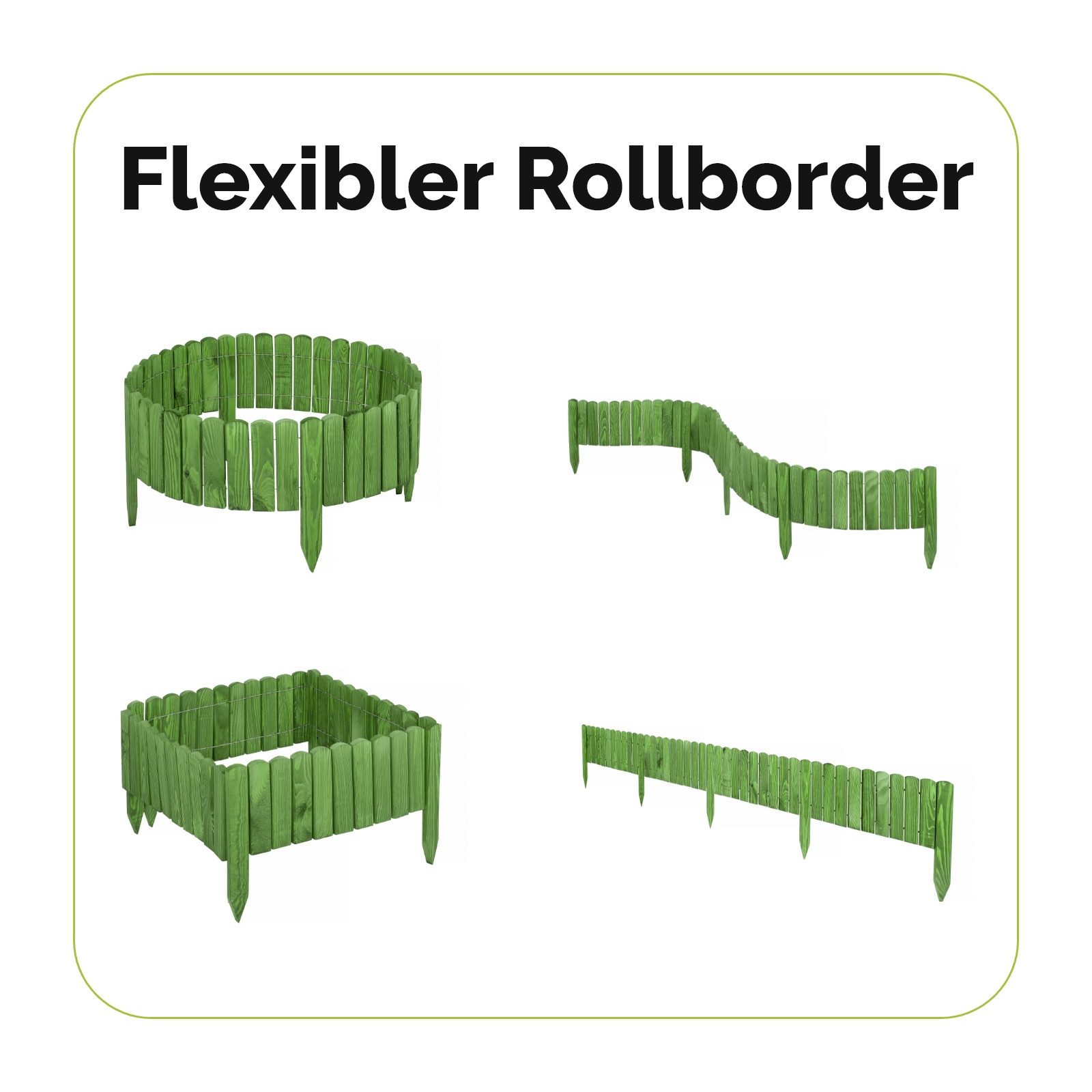 Garronda Rasenkante Beeteinfassung Holz Rollzaun Flexibler günstig online kaufen