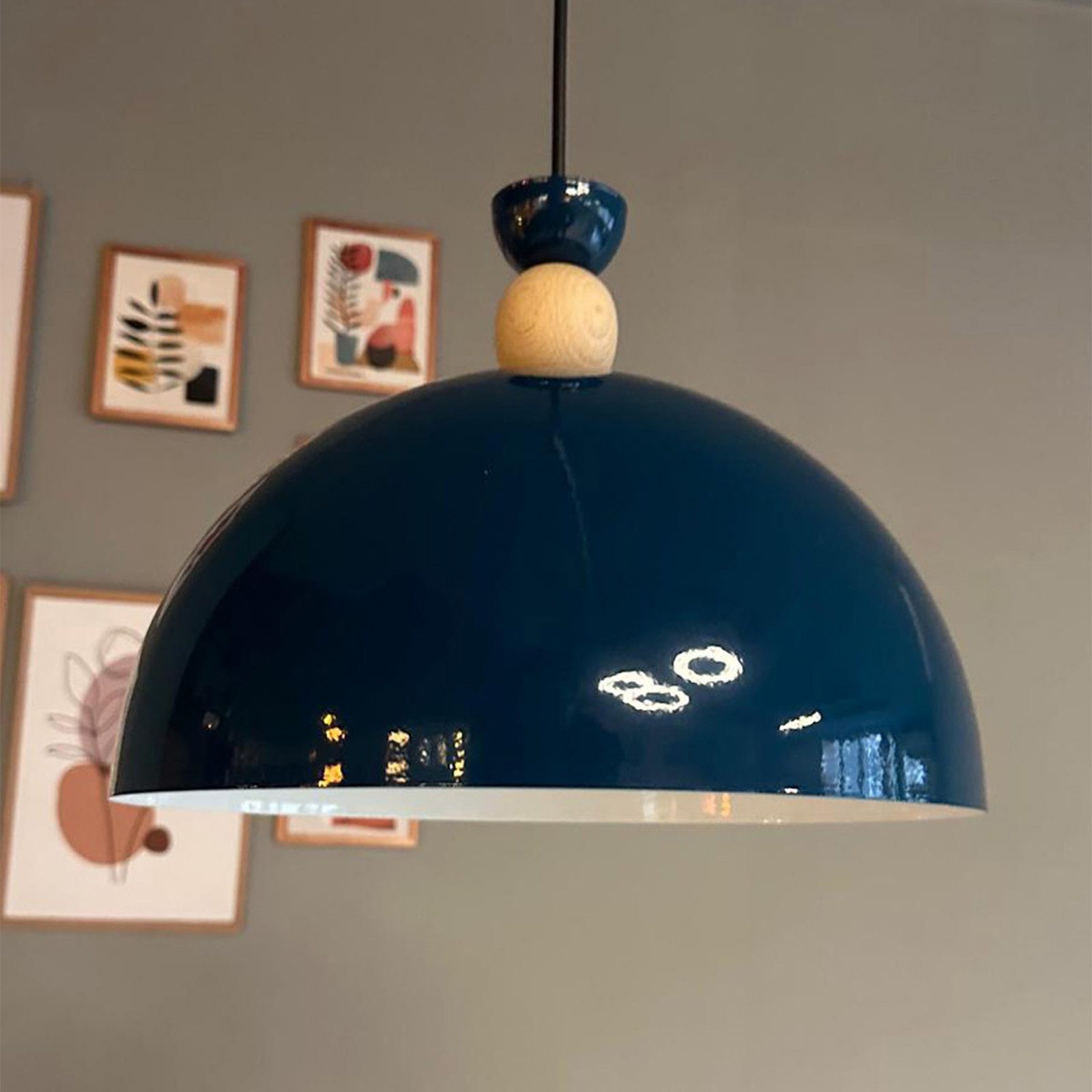 Bamyum Pendelleuchte Pendelleuchte Yimpi Hängelampe Industrial Ø30 cm, E27, Moderne Lampe, ohne Leuchtmittel, E27, Dimmbar, Einstellbare Kabellänge – Bild 4 von 5