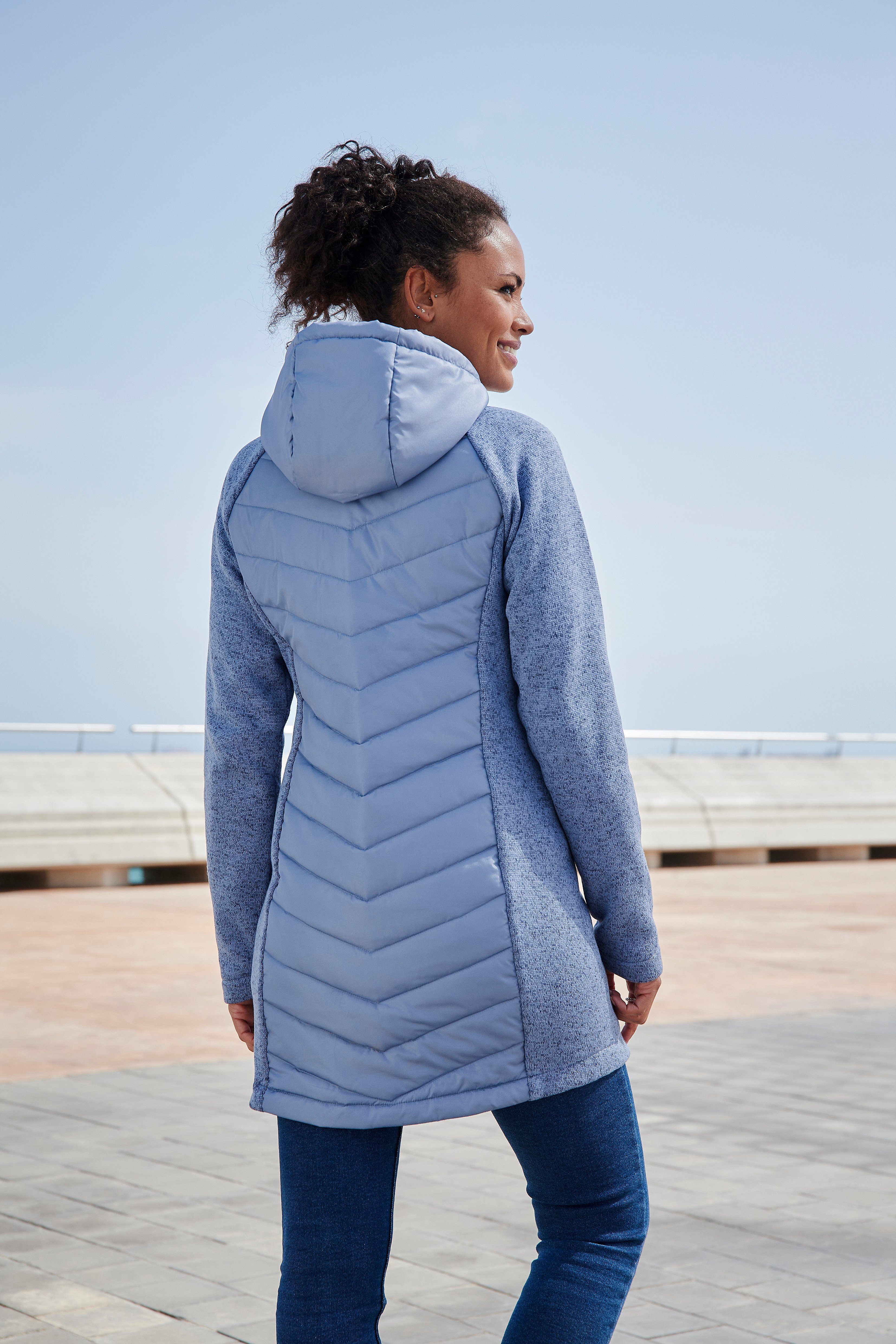 Vivance Steppjacke mit Strickfleece-Ärmeln
