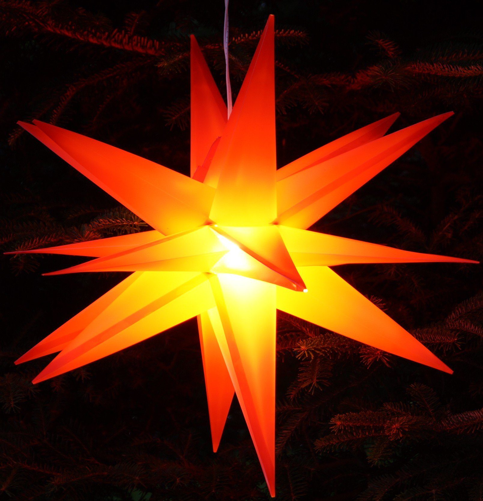 Guru-Shop LED-Stern für außen 3D Außenstern Kaspar, Weihnachtsstern,.., Leuchtmittel inklusive