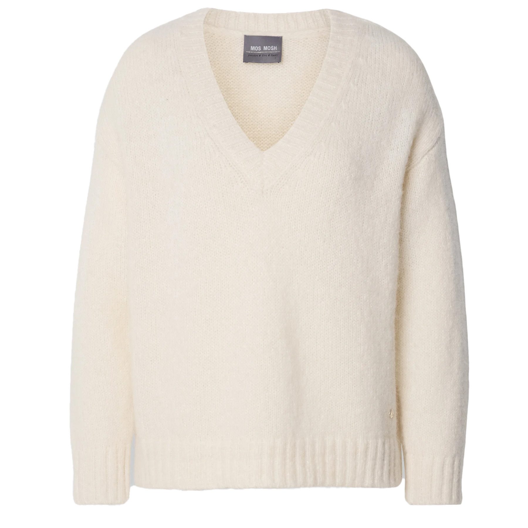 Mos Mosh Strickpullover MOS MOSH Pullover WELMA mit Alpaka - Ecru