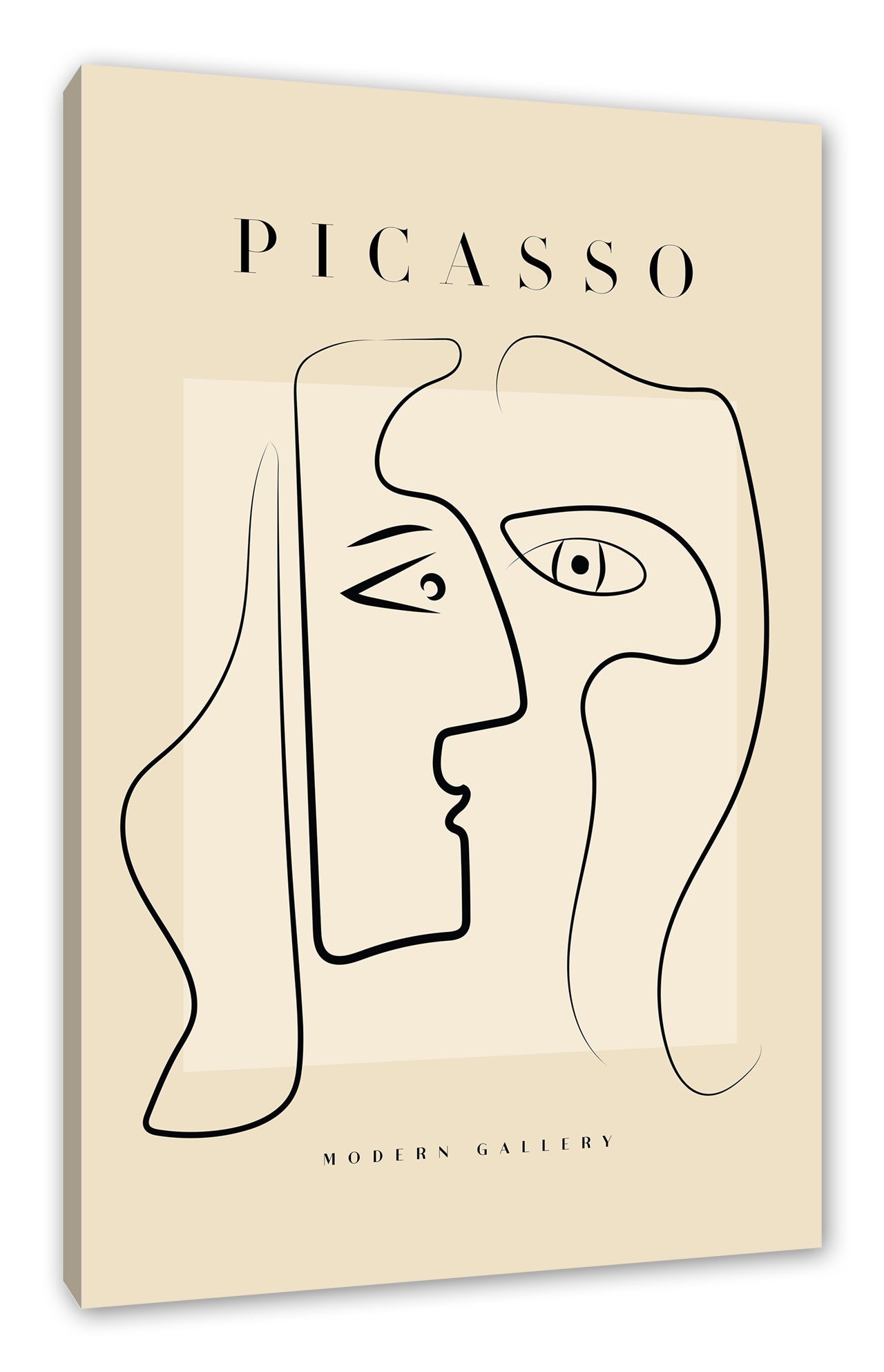 Pixxprint Leinwandbild Picasso Art Collection - Gesicht V, Picasso Art Collection - Gesicht V (1 St), Leinwandbild fertig bespannt, inkl. Zackenaufhänger