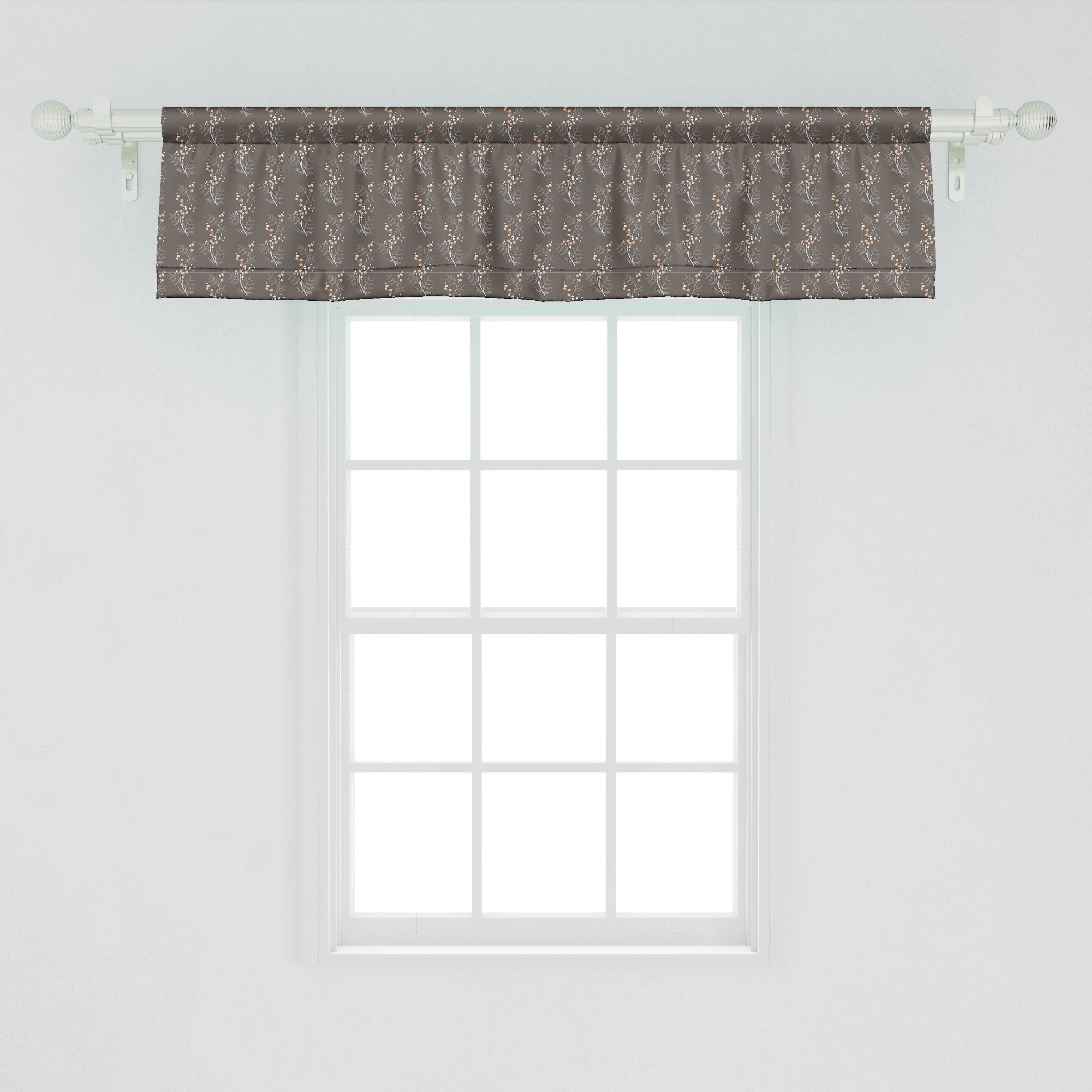 Blume Volant Scheibengardine Schlafzimmer Knospen Vorhang für Abakuhaus, Küche Stangentasche, mit Dekor Branchen Frühjahr Microfaser,