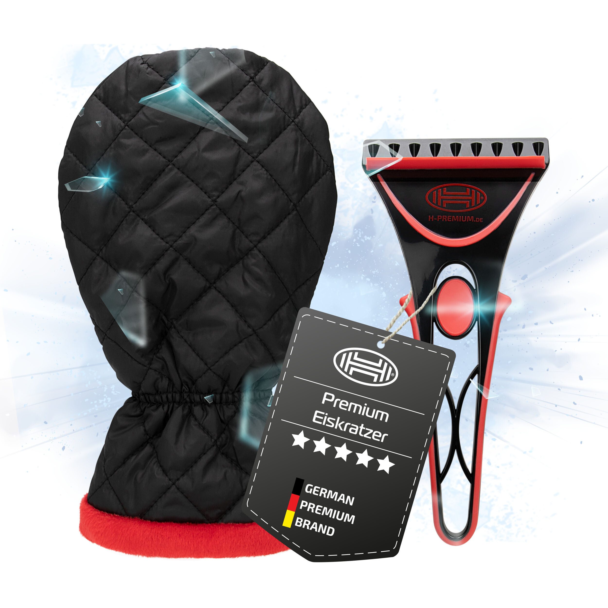 HEYNER Скребок для льда Скребок для льда Scheibenkratzer mit Handschuh Eisschaber