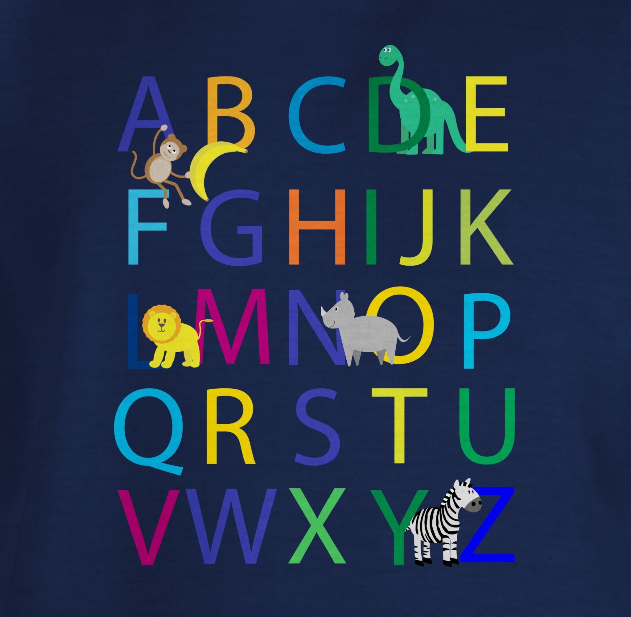 Shirtracer T-Shirt ABC Einschulung Einschulung Junge Schulanfang Geschenke