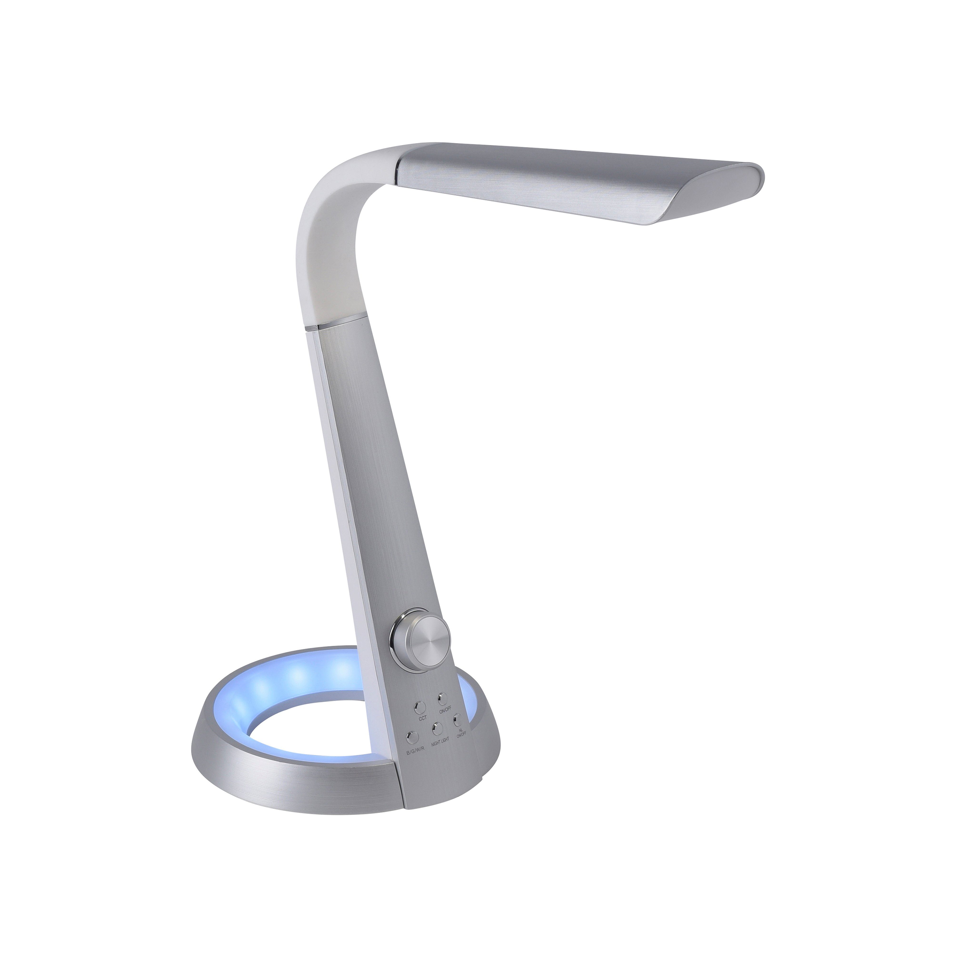 Paul Neuhaus Tischleuchte BILL, RGB, getrennt schaltbar, LED fest integriert, warmweiß - kaltweiß, CCT - tunable white, dimmbar über Drehdimmer, RGB, getrennt schaltbar