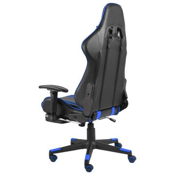 vidaXL Bürostuhl Gaming-Stuhl mit Fußstütze Drehbar Blau PVC