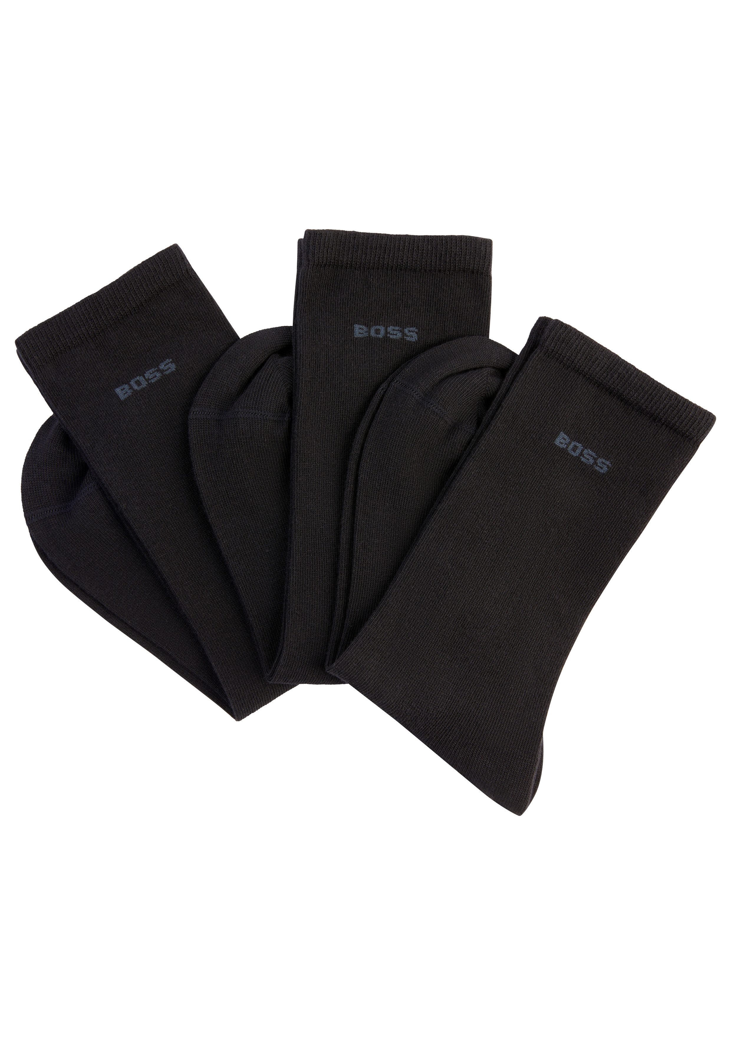 BOSS Freizeitsocken (3-Paar) mit Logoschriftzug günstig online kaufen