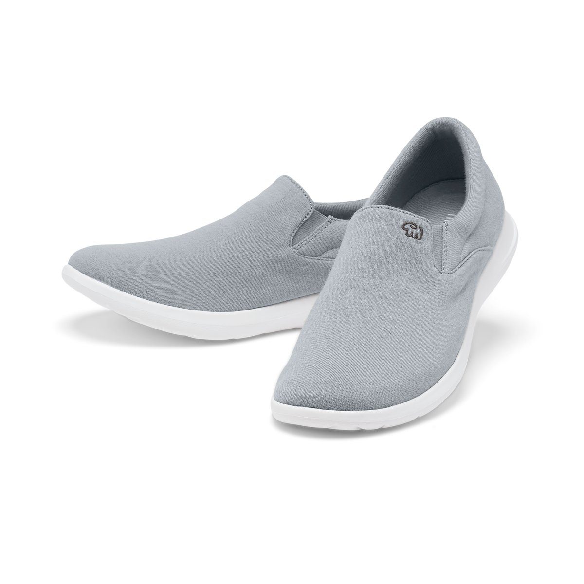 merinos - merinoshoes.de Atmungsaktiver Damenschuh aus Merinowolle Sneaker Eleganter grauer Schuh mit Slip-On Funktion