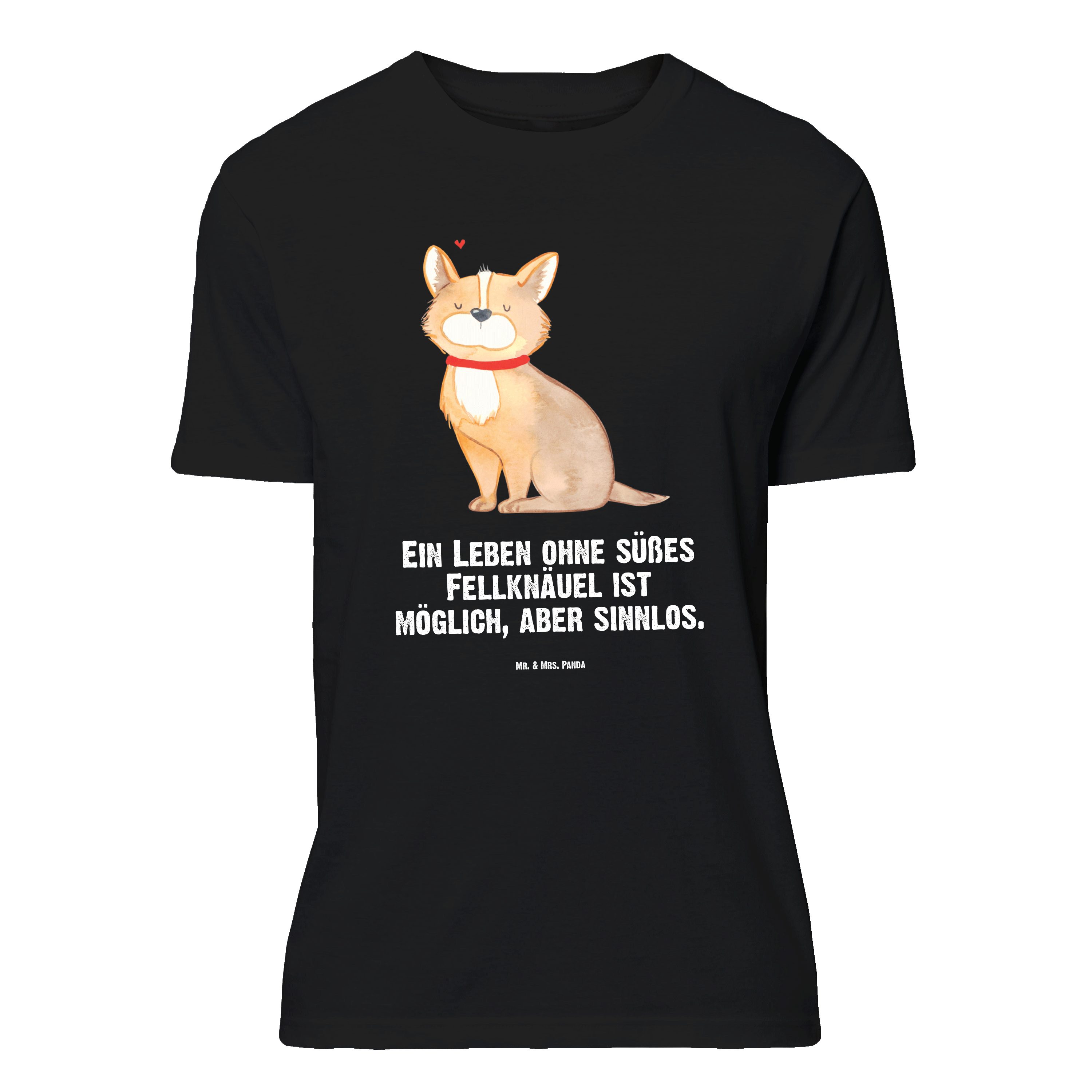 Mr. & Mrs. Panda T-Shirt Hundeglück - Schwarz - Geschenk, Hunderasse, Junggesellenabschied, Ha (1-tlg)