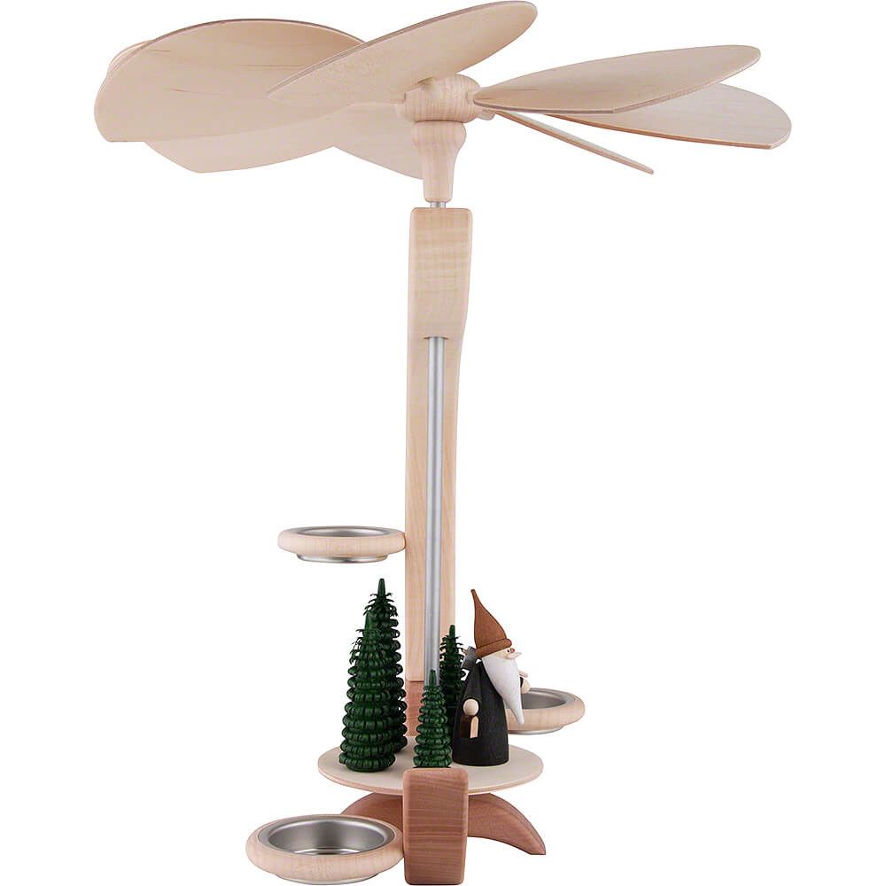 Seiffener Volkskunst Weihnachtspyramide 1-stöckige Pyramide C-Form Bergwichtel (30cm) von Seiffener Volkskunst