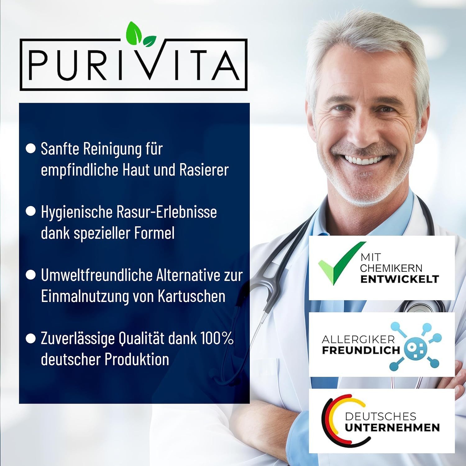 Purivita PURIVITA® Scherkopfreiniger Nachfüllflüssigkeit 500ml Scherkopfreiniger