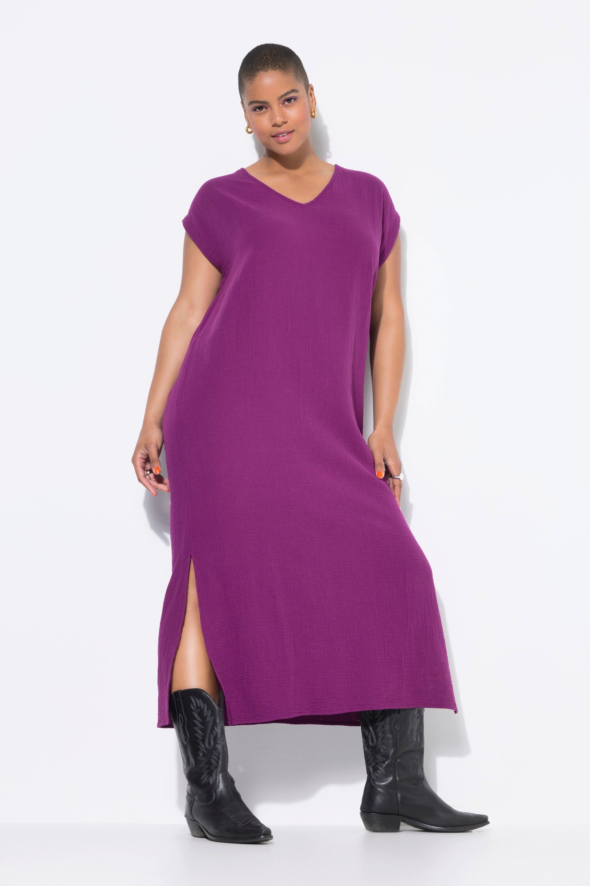 Jerseykleid Midikleid Oversize Shape Musselin