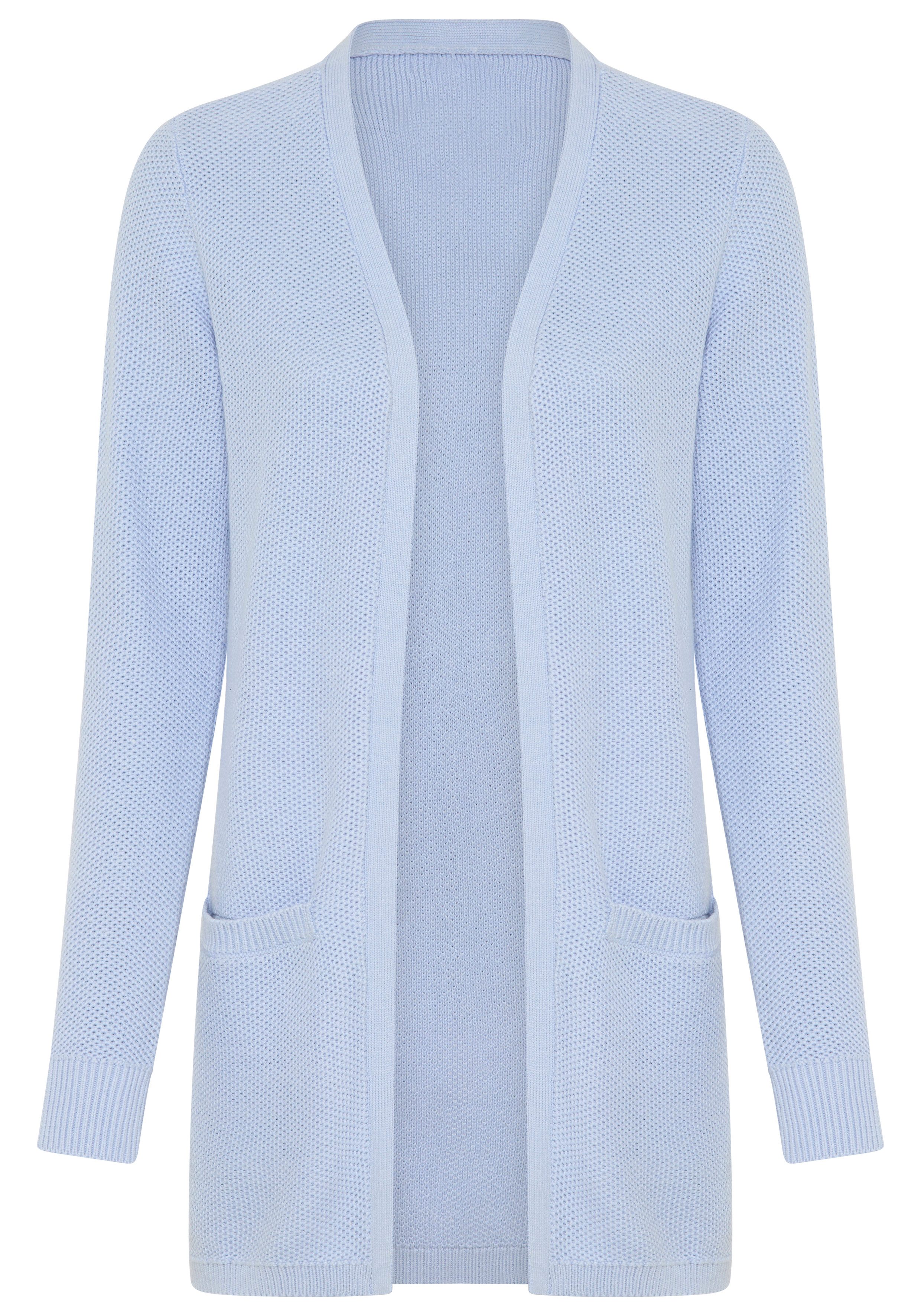 Tamaris Strickjacke mit Taschen und moderner Perlstrickstruktur