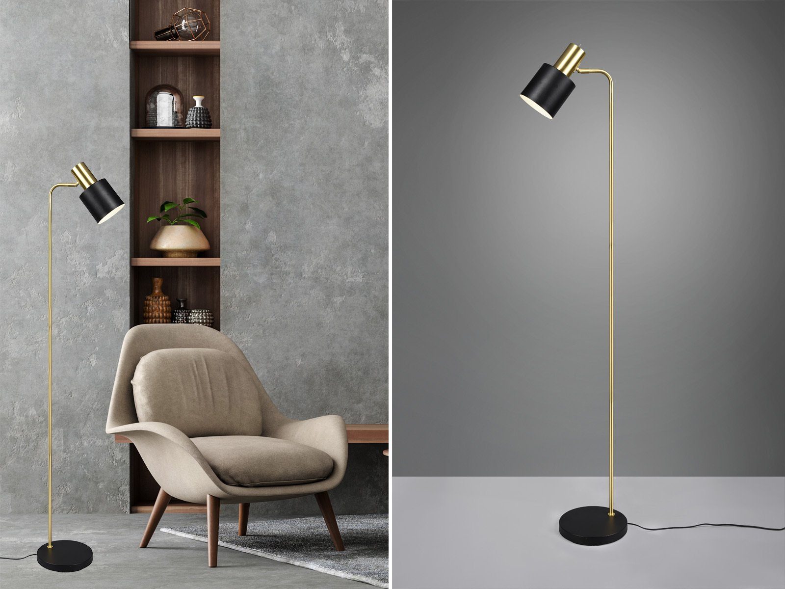 Reality Leuchten LED Stehlampe, Dimmfunktion, LED wechselbar, Warmweiß, sch günstig online kaufen