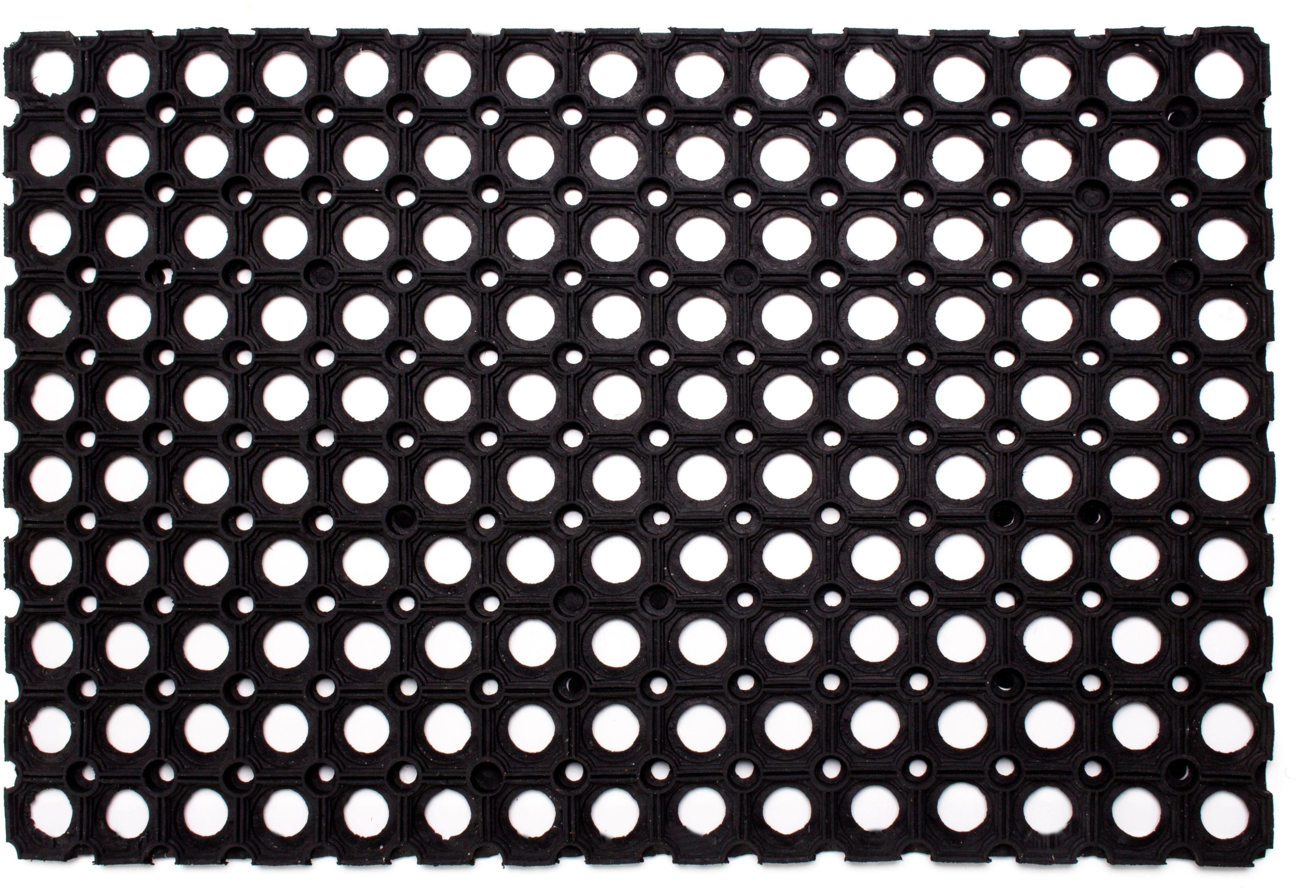 Fußmatte Gummi Ringmatte, Andiamo, rechteckig, Höhe: 15 mm,  Schmutzfangmatte, In- und Outdoor geeignet, besonders robust