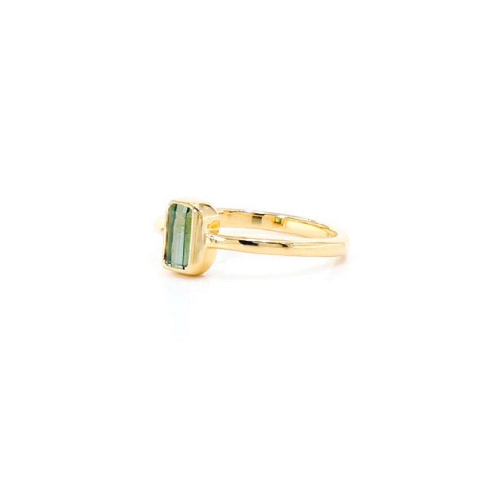 Cavill Solitärring Cavill Sterling Silber Ring, 0,40 ct grüner Turmalin, vergoldet (1-tlg)