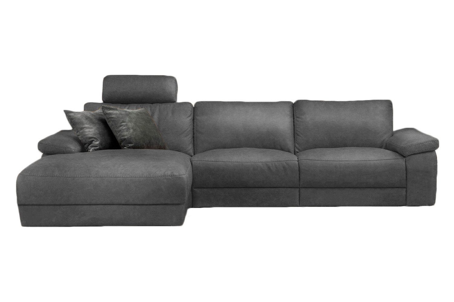 KAWOLA Ecksofa LOLA XL, Couch L-Form rechts oder links, Sitzvorzug motorisch, Stoff oder Leder