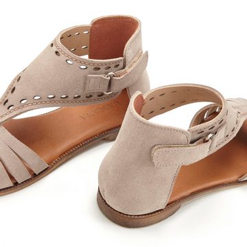 LASCANA Sandale Sandalette, Sommerschuh aus hochwertigem Leder mit kleinen Cut-Outs