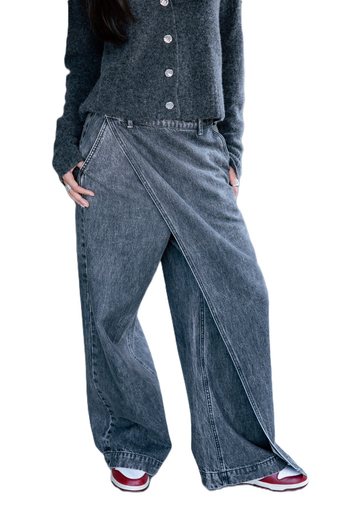 Freeman T. Porter Weite Jeans Selena Denim - Jeans mit hoher Taille günstig online kaufen