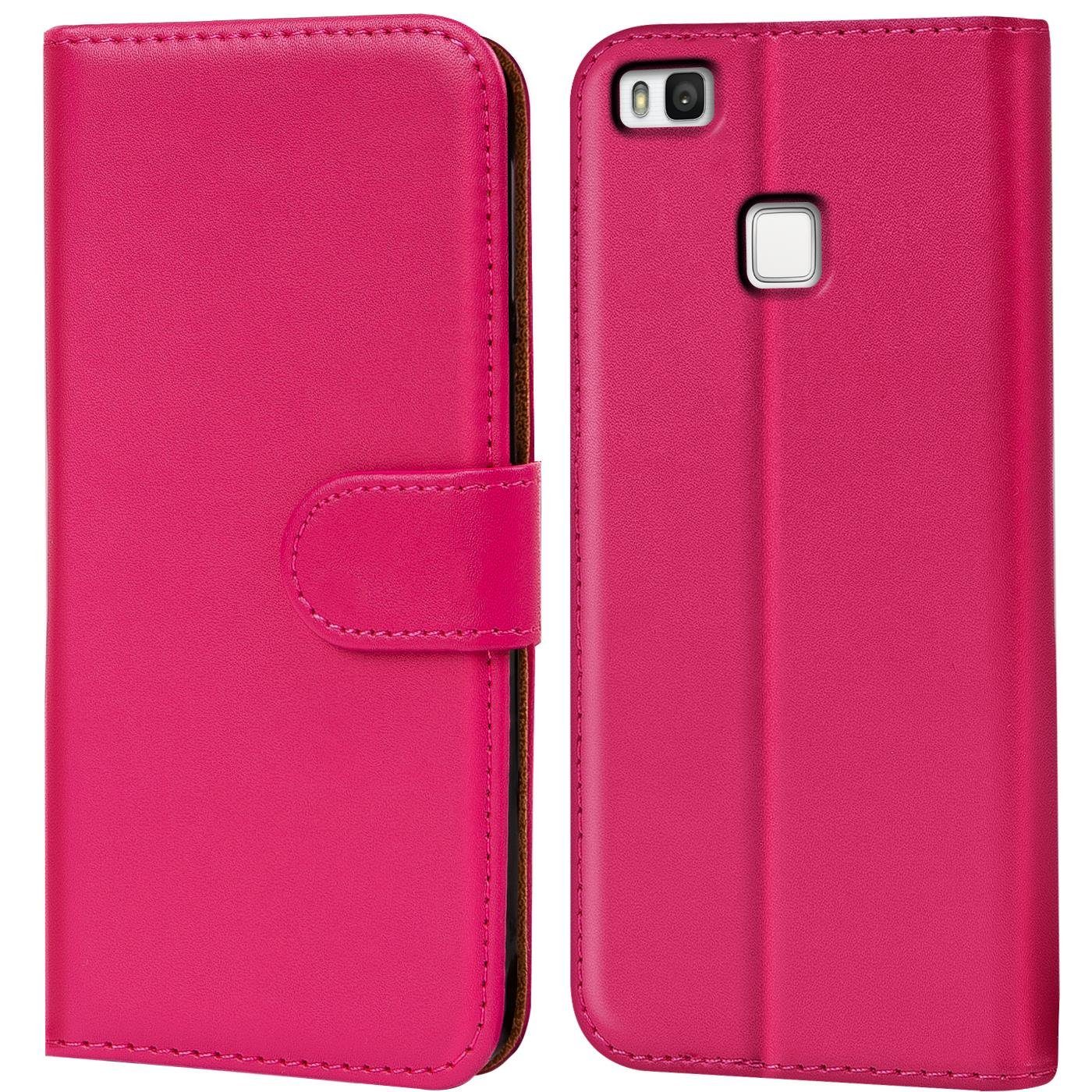 CoolGadget Handyhülle Wallet Klapp Tasche Book Case für Huawei P9 Lite 5,2 Zoll, Hülle Klapphülle Flip Cover Etui Schutzhülle