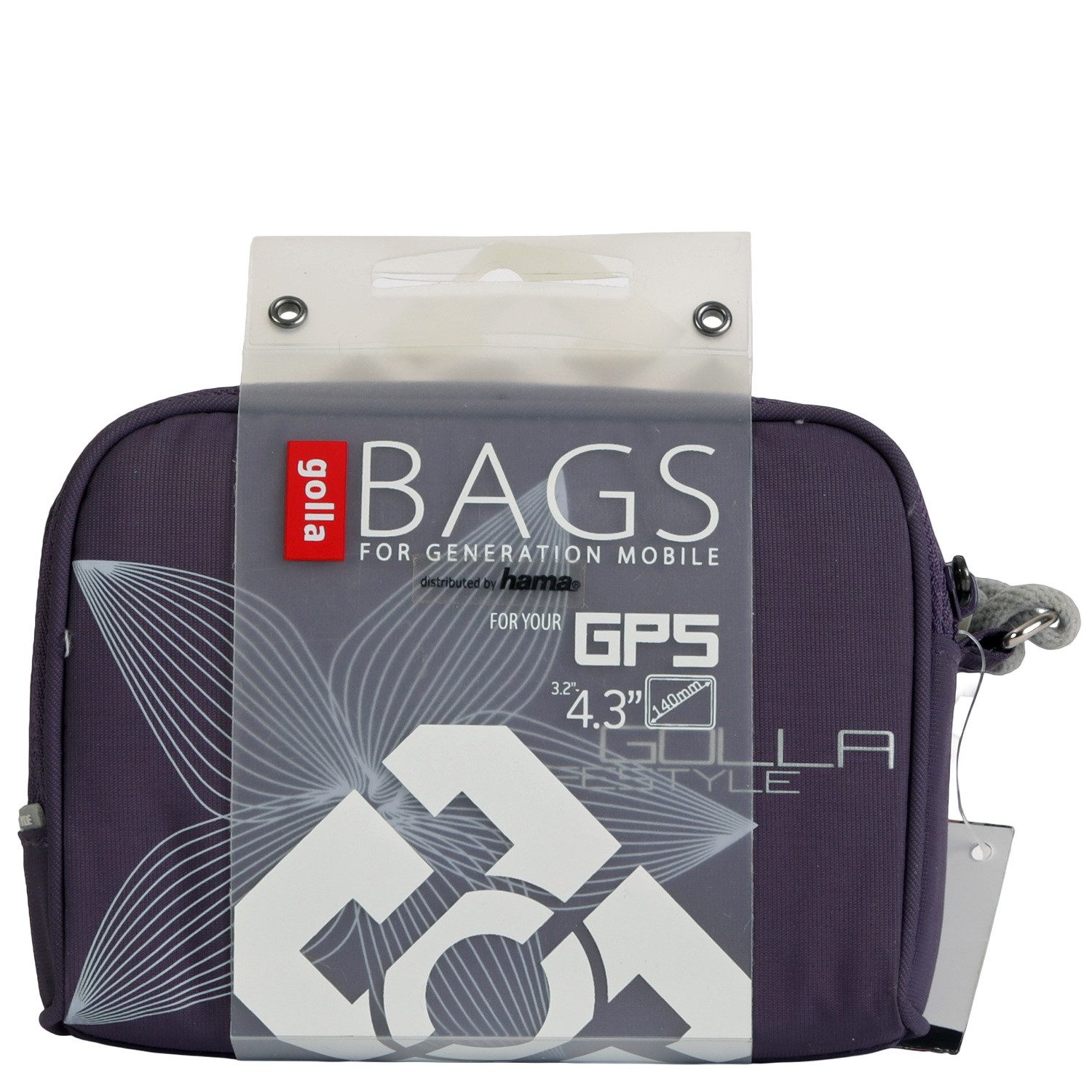 GOLLA Navigationstasche Navi-Tasche GPS Case Etui Schutz-Hülle Etui Lila, Aufbewahrung für 4,3" Navi Navigation Gerät auch Fahrrad-Navi E-Bike