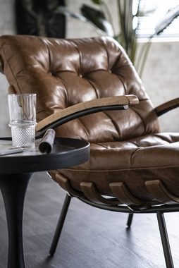 Maison ESTO Loungesessel Sessel NICOLAS Ledersessel Leder Vintage, aus hochwertigem Java-Leder