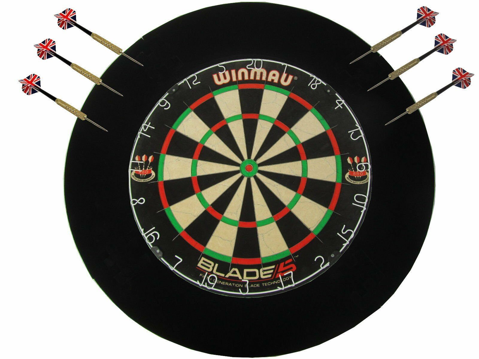 Dartscheibe Winmau Blade 6 Dartscheiben Darts Steeldarts 6 Pfeilen + Catchring