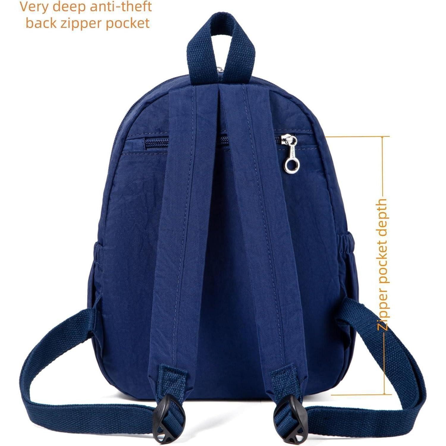 LuxusKollektion Minirucksack Rucksack Damen Mini Leicht Schultertasche Daypack 7L Blau