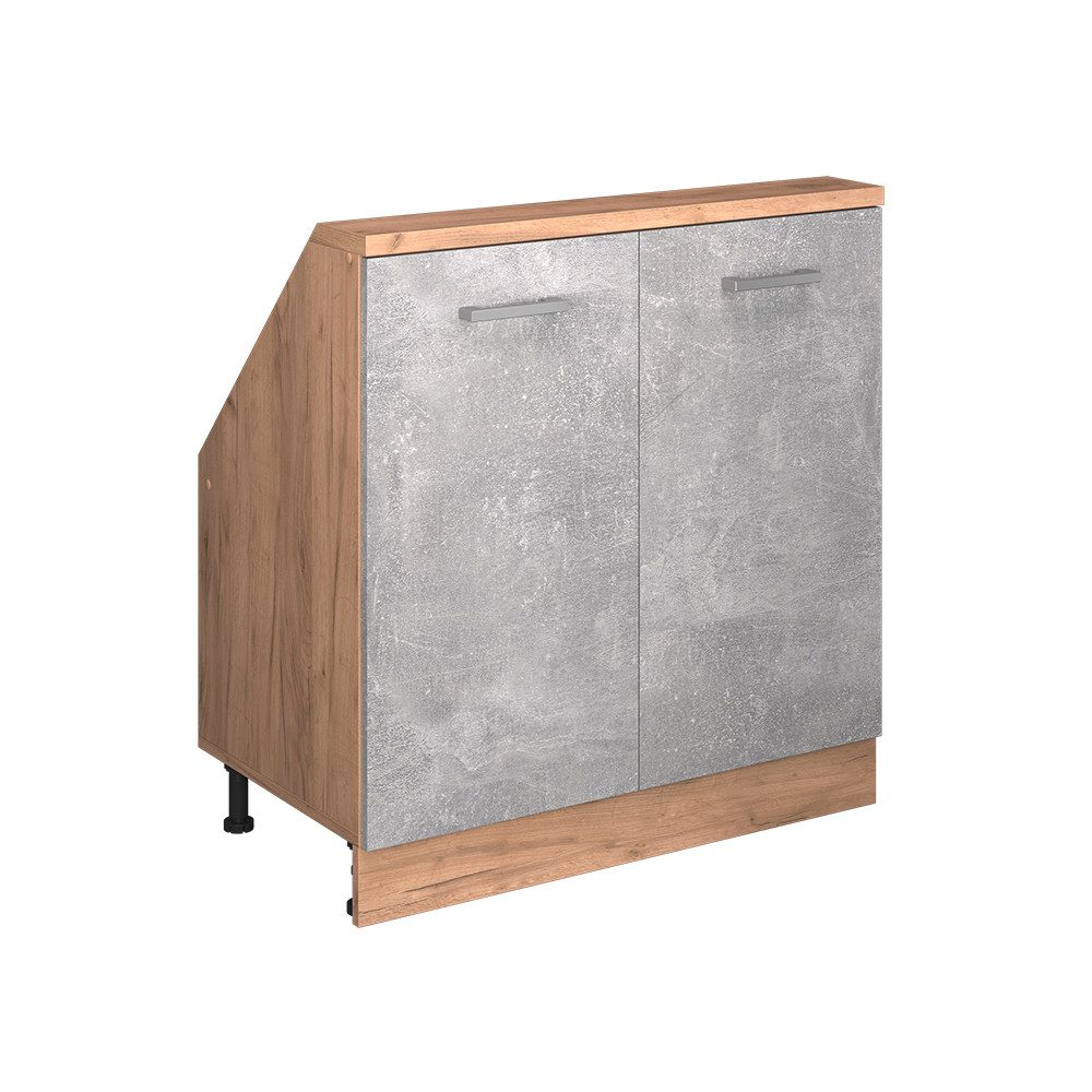 Vicco Unterschrank R-Line, Beton/Goldkraft Eiche, 80 günstig online kaufen