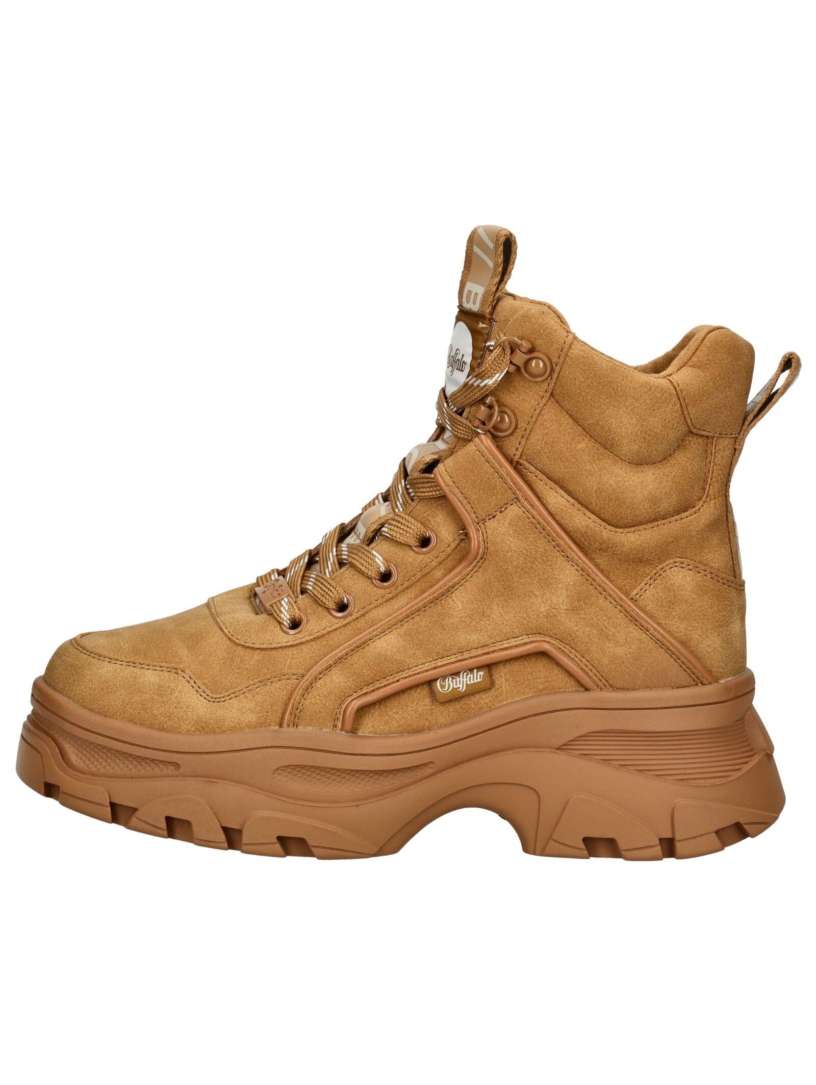 Buffalo Buffalo Stiefelette Lederimitat Schnürstiefelette