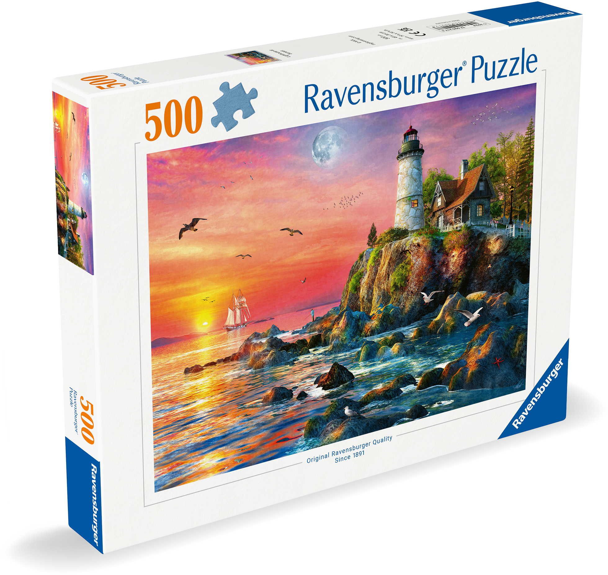 Ravensburger Puzzle 500 Teile Puzzle Leuchtturm am Abend 12000217, 500 Puzz günstig online kaufen