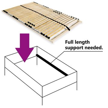 Lattenrost »Lattenrost mit 28 Latten 7 Zonen 120 x 200 cm Bettrahmen Rost Bettrost«, vidaXL