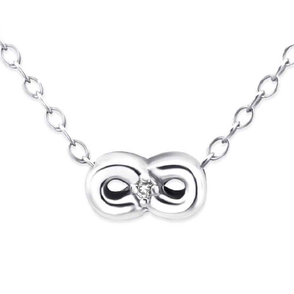 BUNGSA Ketten-Set Kette Infinity aus 925 Silber Damen (1-tlg), Halskette Necklace
