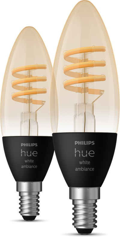 Philips Hue »White Ambiance E14 Filament Doppelpack« LED-Filament, E14, 2 St., Warmweiß