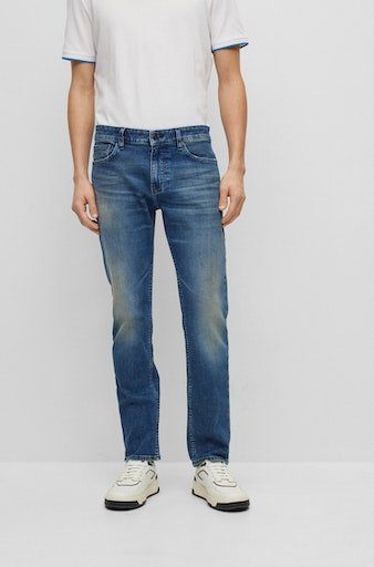 BOSS mit Markenlabel Straight-Jeans BC-C ORANGE Delaware ORANGE BOSS